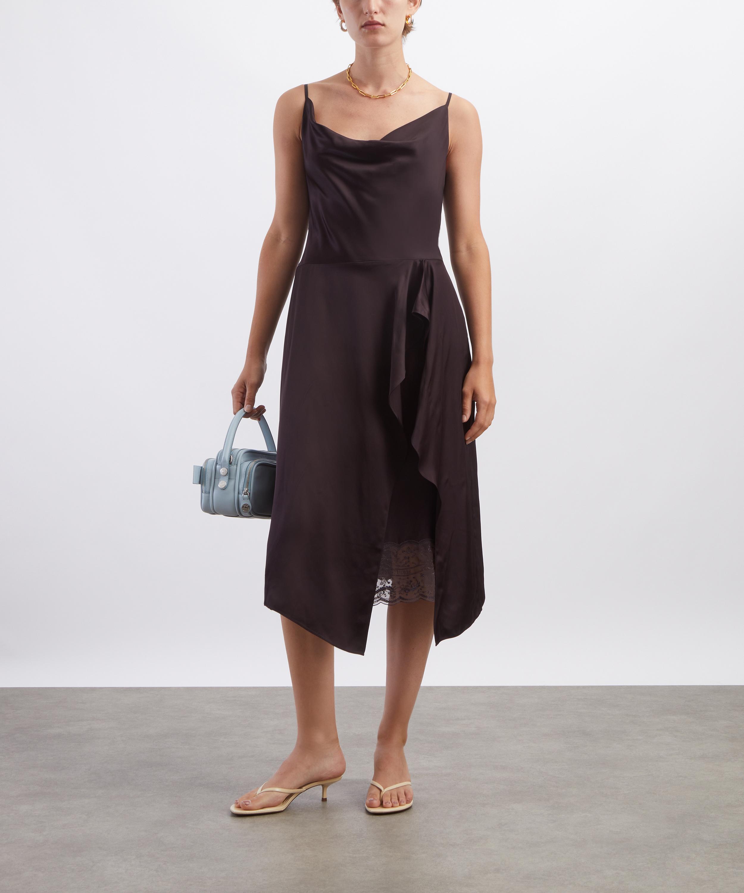 Acne Studios - Satin lace trim slip dress image number 1