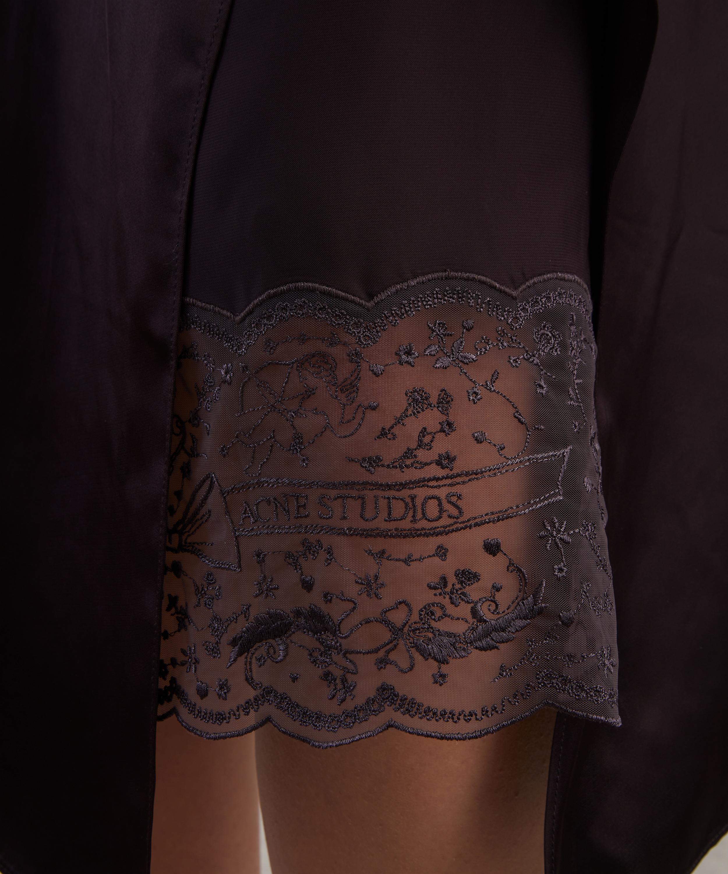 Acne Studios - Satin lace trim slip dress image number 4