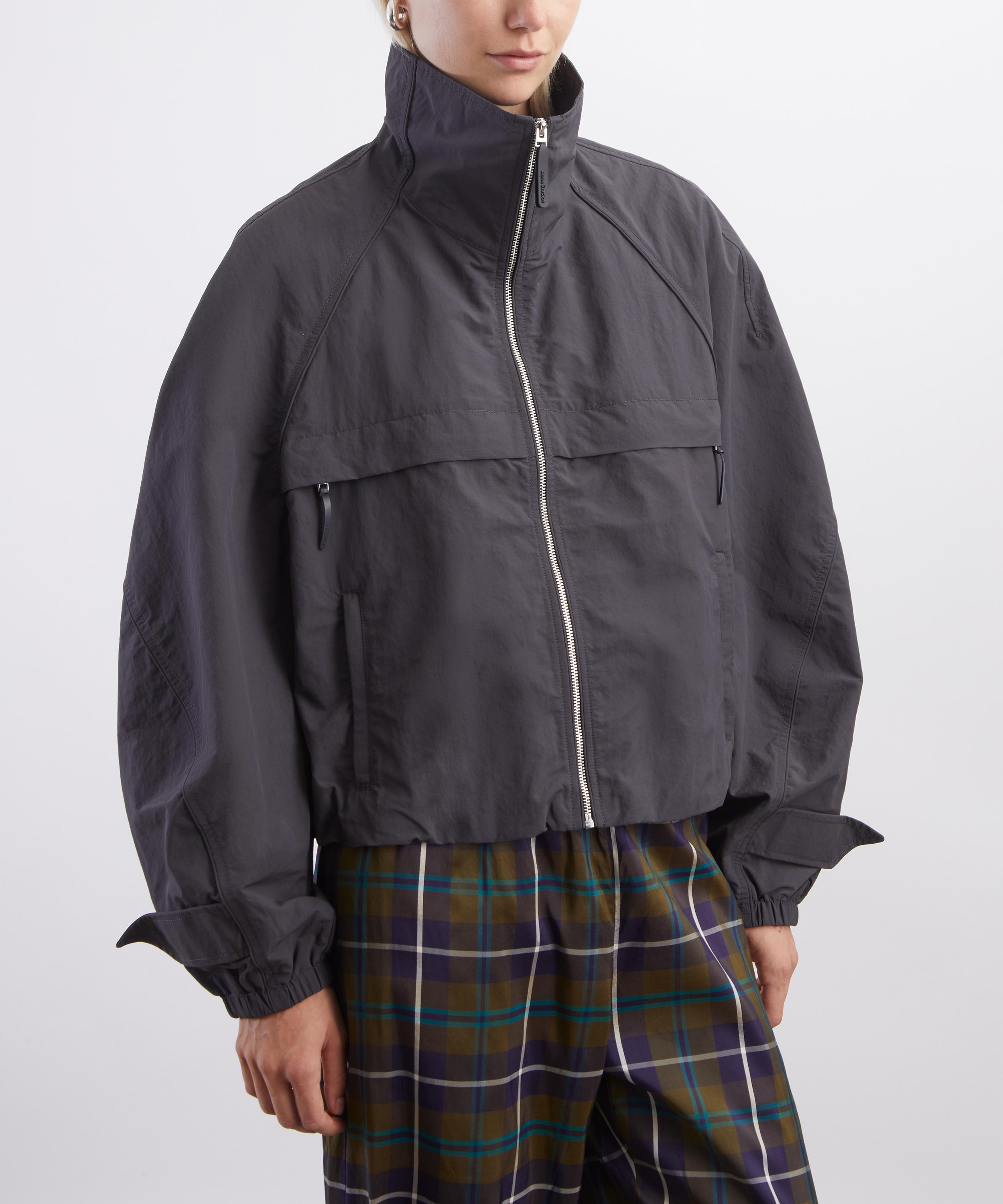 Acne Studios - Steel Grey Nylon Logo Jacket image number 2