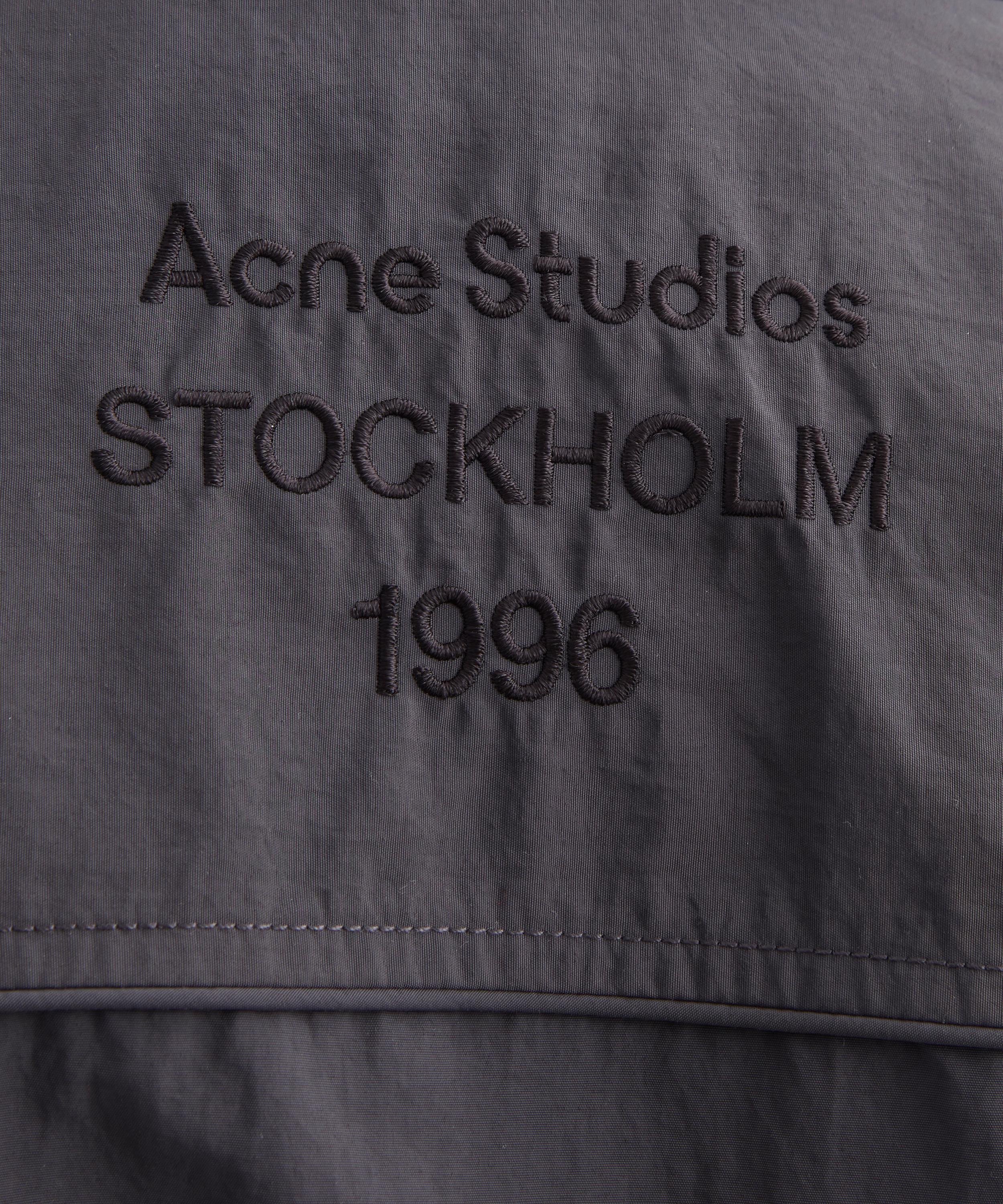 Acne Studios - Steel Grey Nylon Logo Jacket image number 4