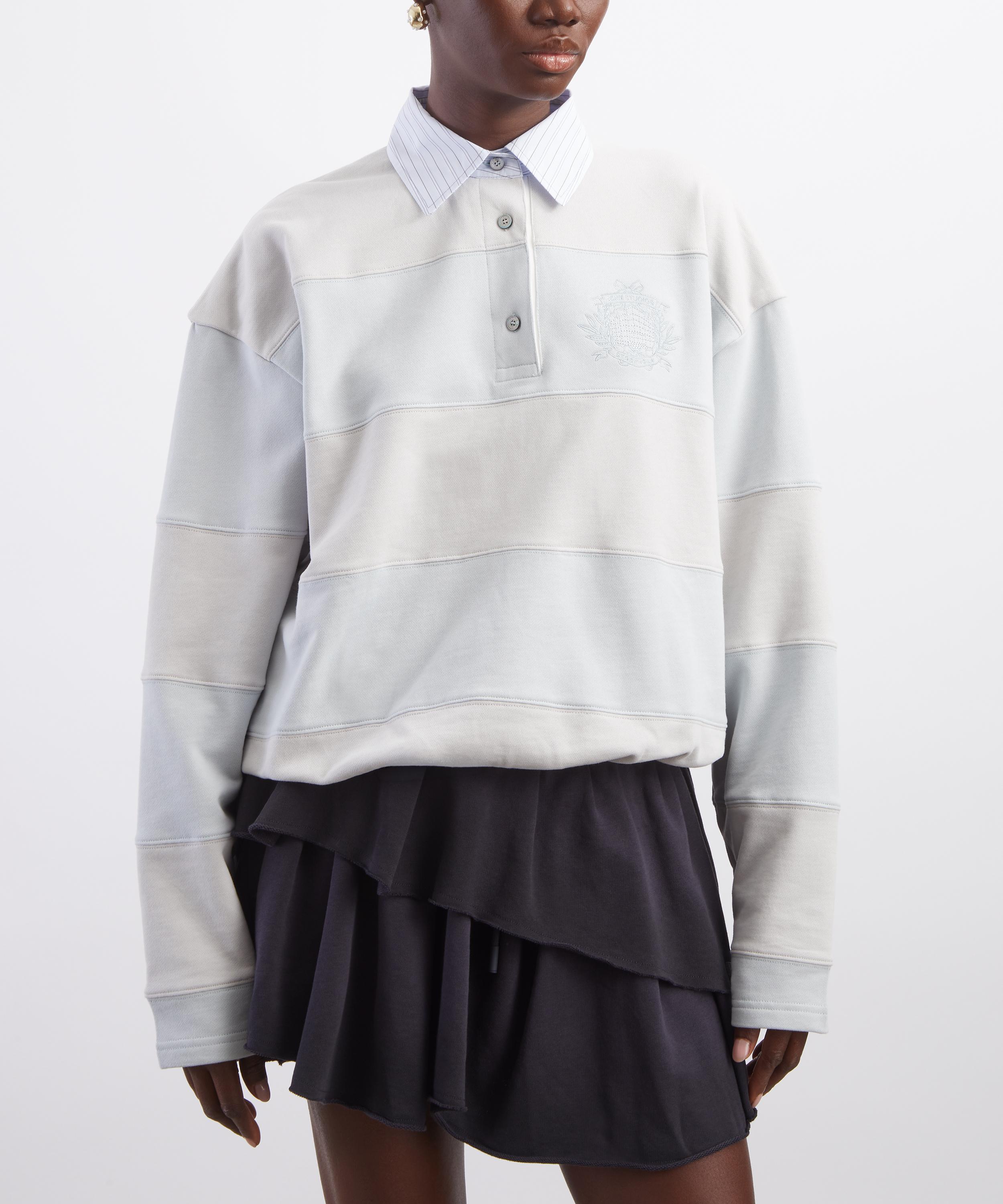 Acne Studios - Striped Polo Sweatshirt image number 2