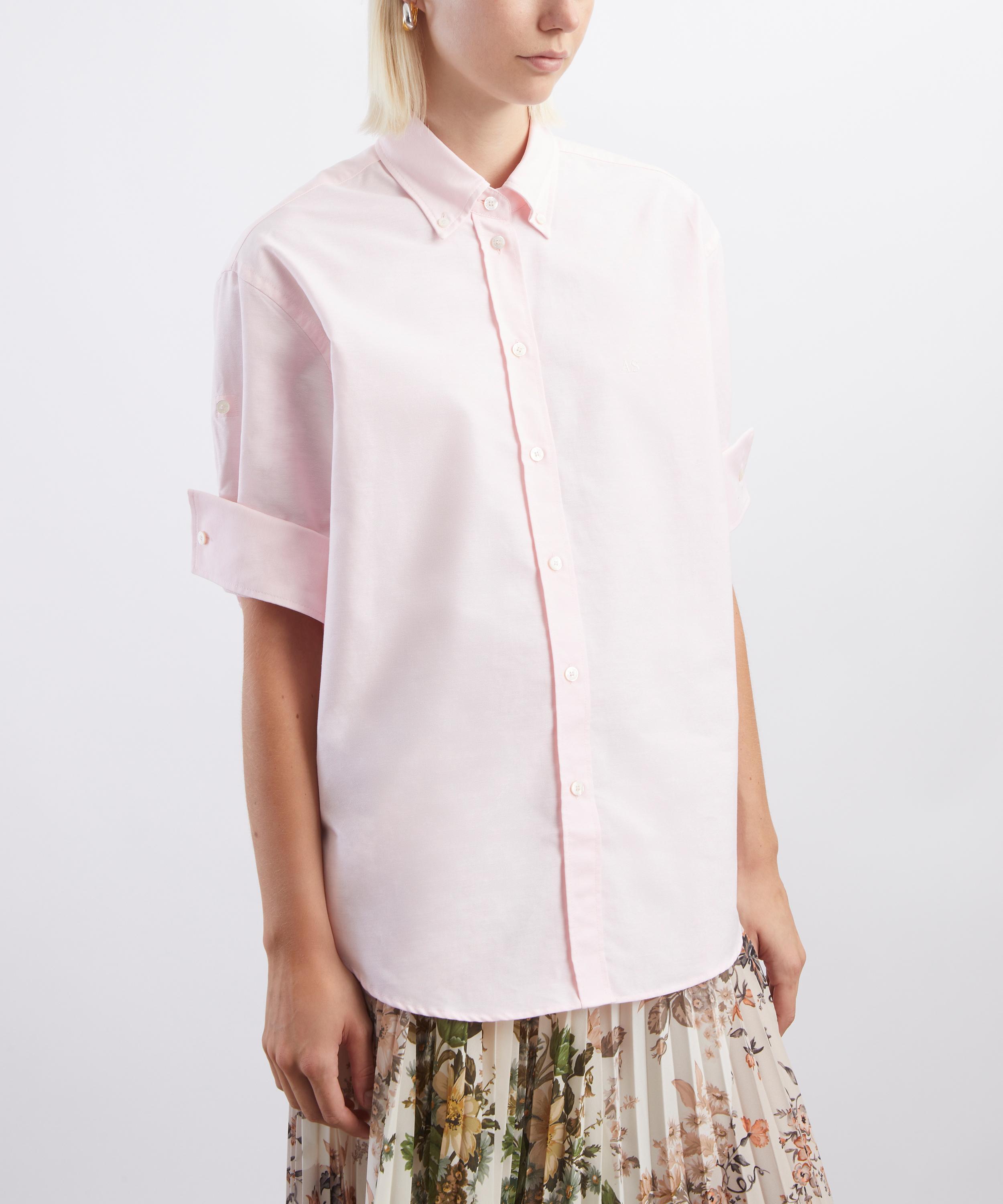 Acne Studios - Light Pink Short-Sleeve Cotton Shirt image number 2