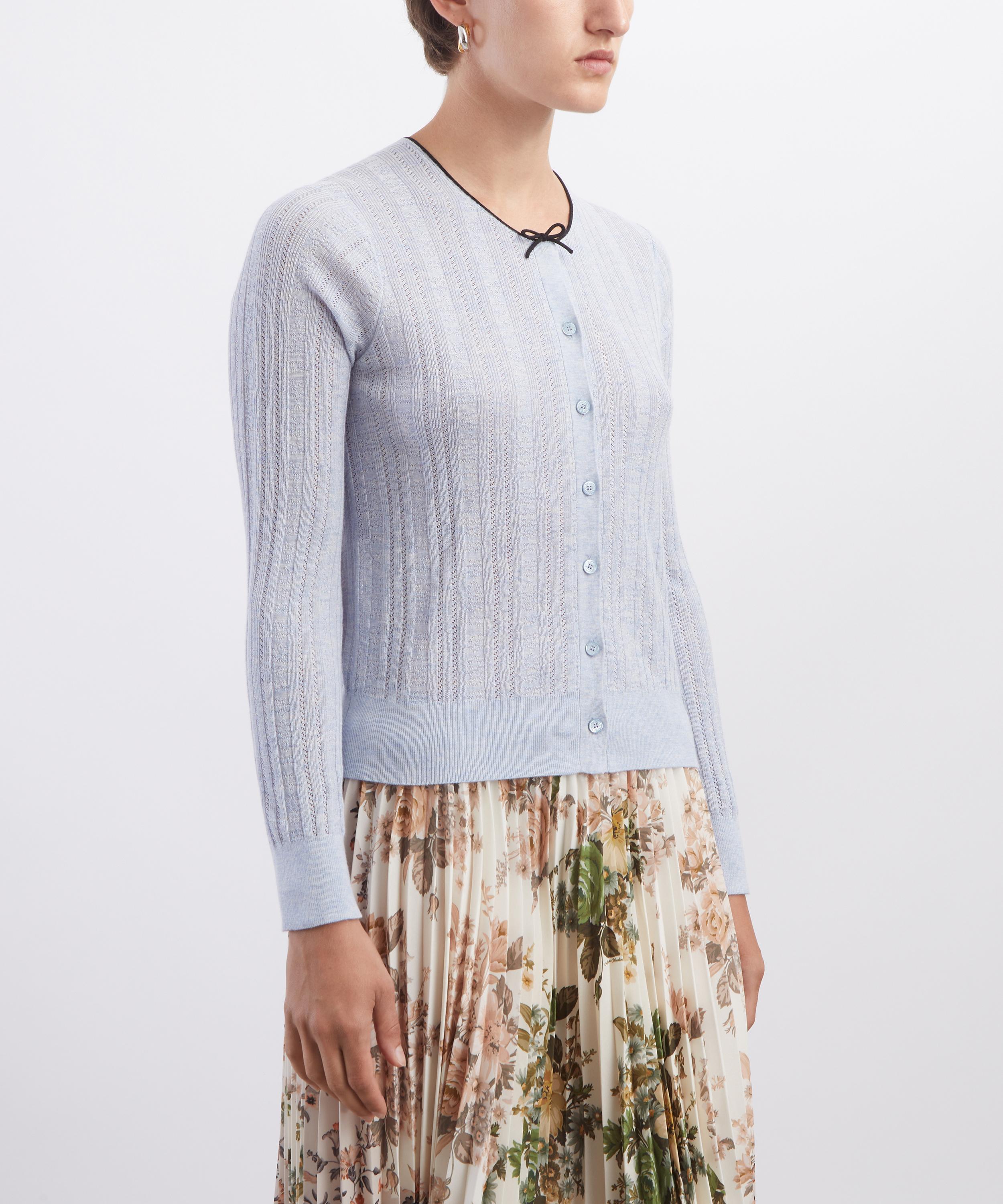 Acne Studios - Silk Blend Bow Cardigan image number 2