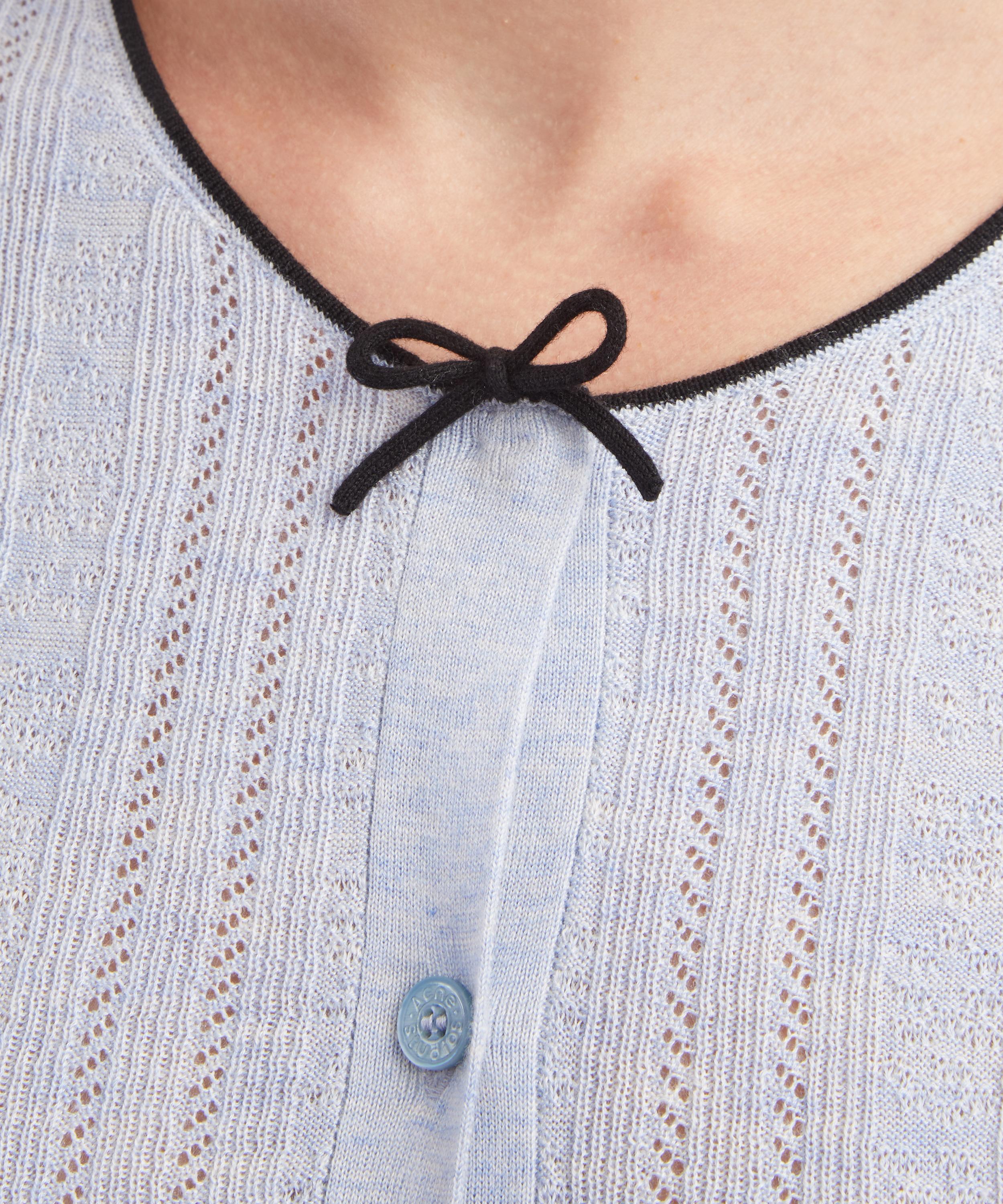 Acne Studios - Silk Blend Bow Cardigan image number 4