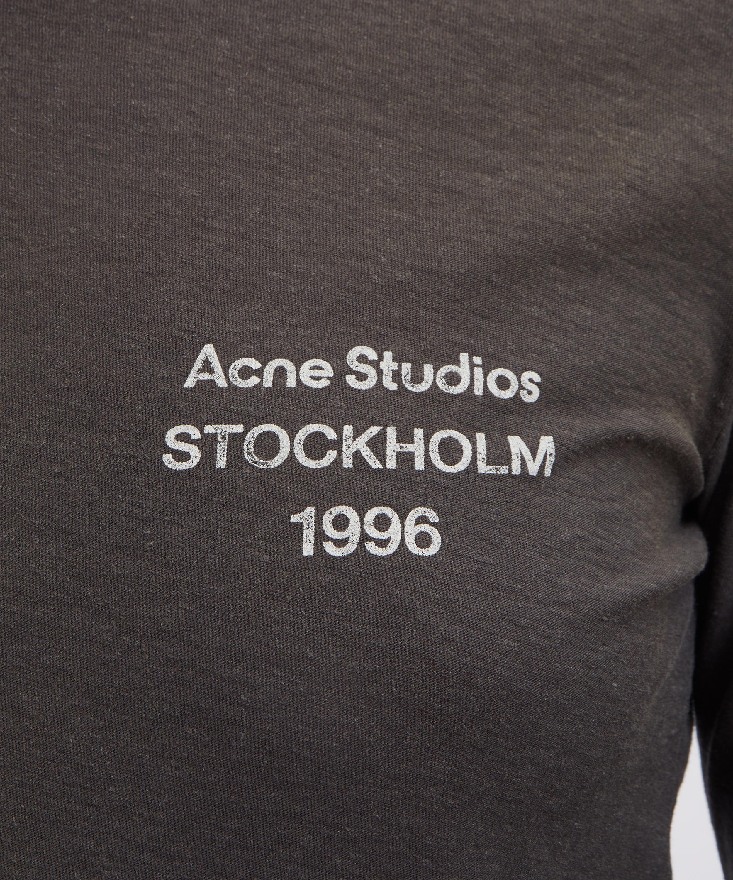Acne Studios - Distressed Logo Long Sleeve T-Shirt image number 4