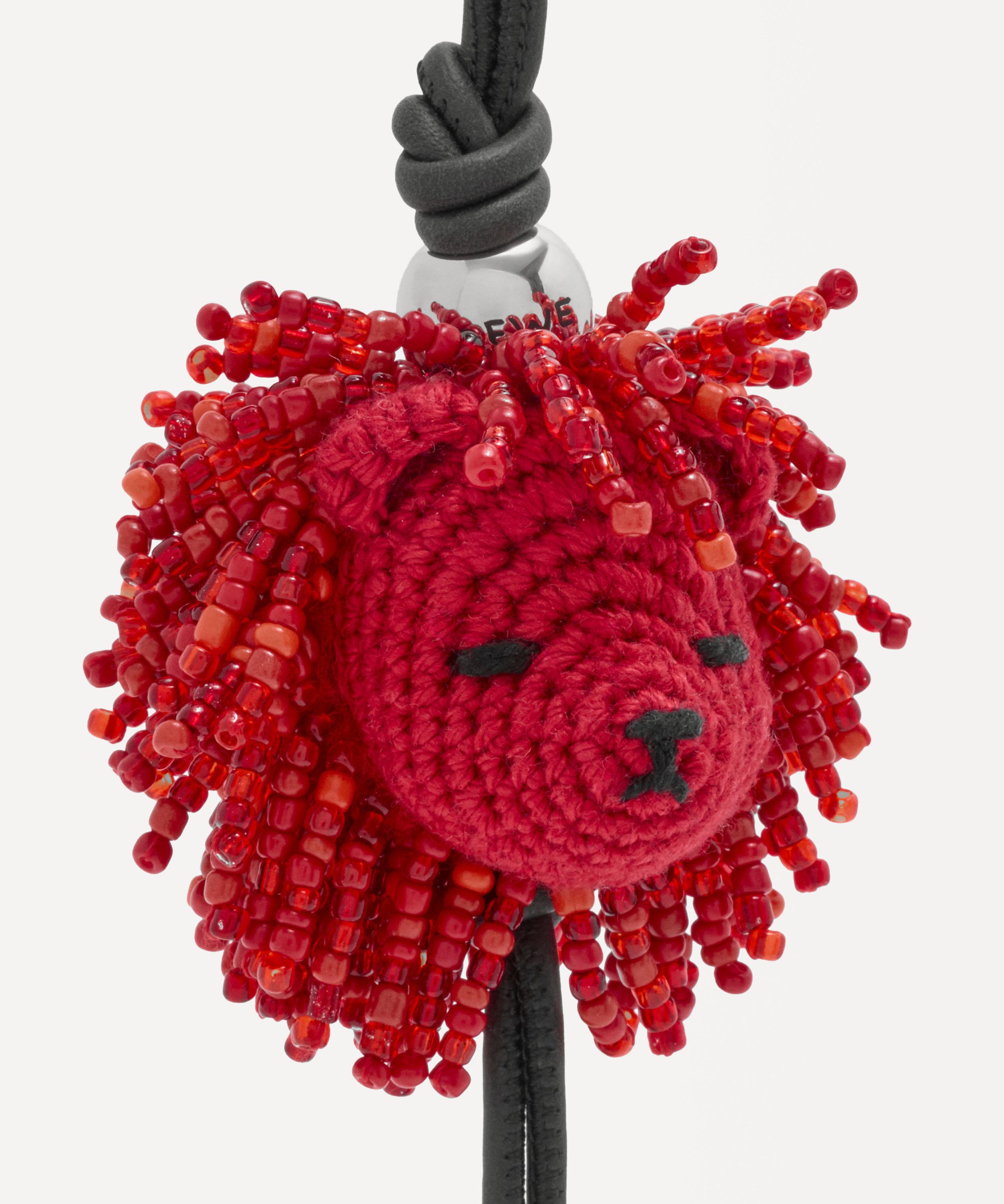 Loewe - Lion Head Crochet Bag Charm image number 1