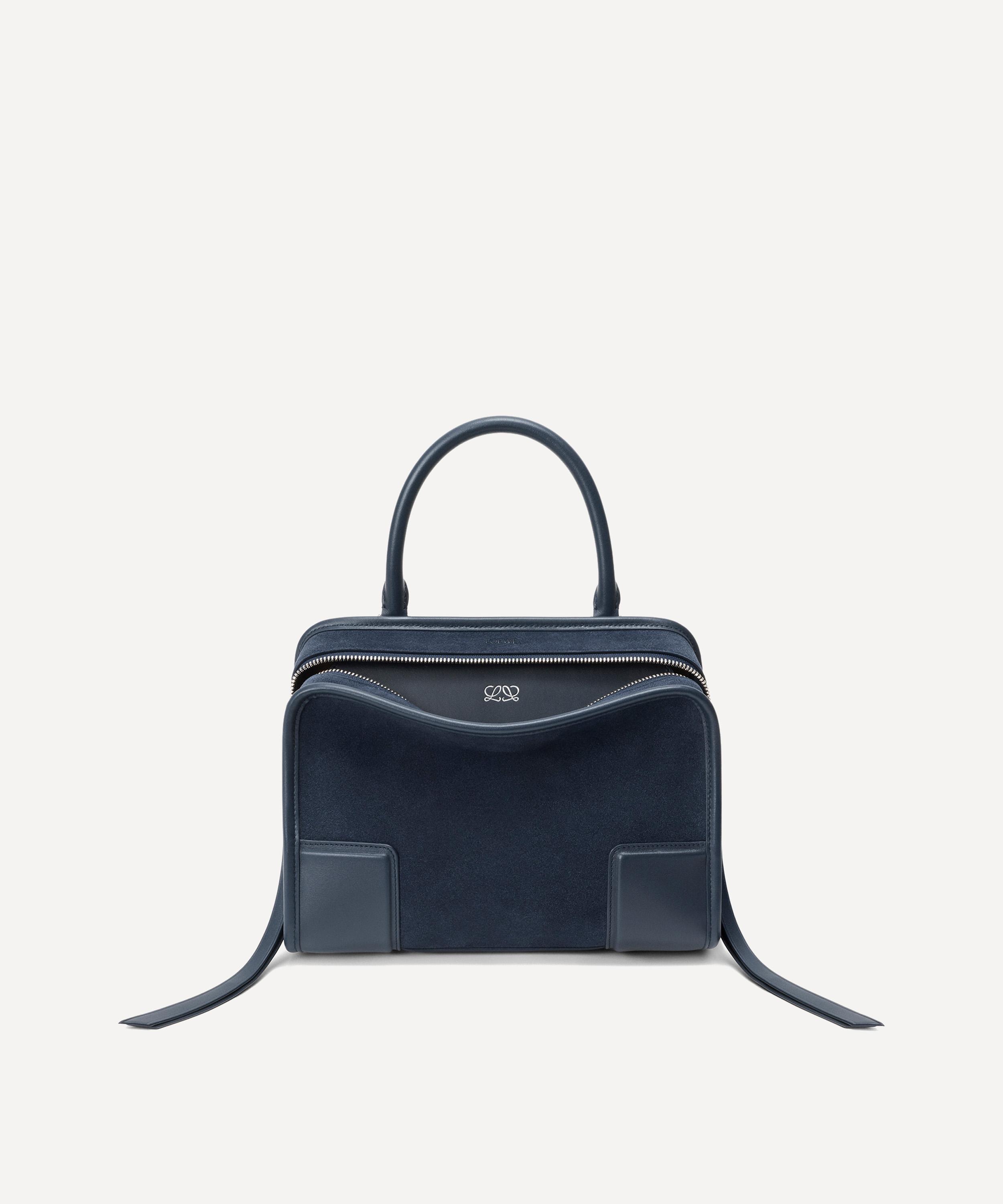 Loewe - Small Amazona 180 Deep Navy Leather Top Handle Bag