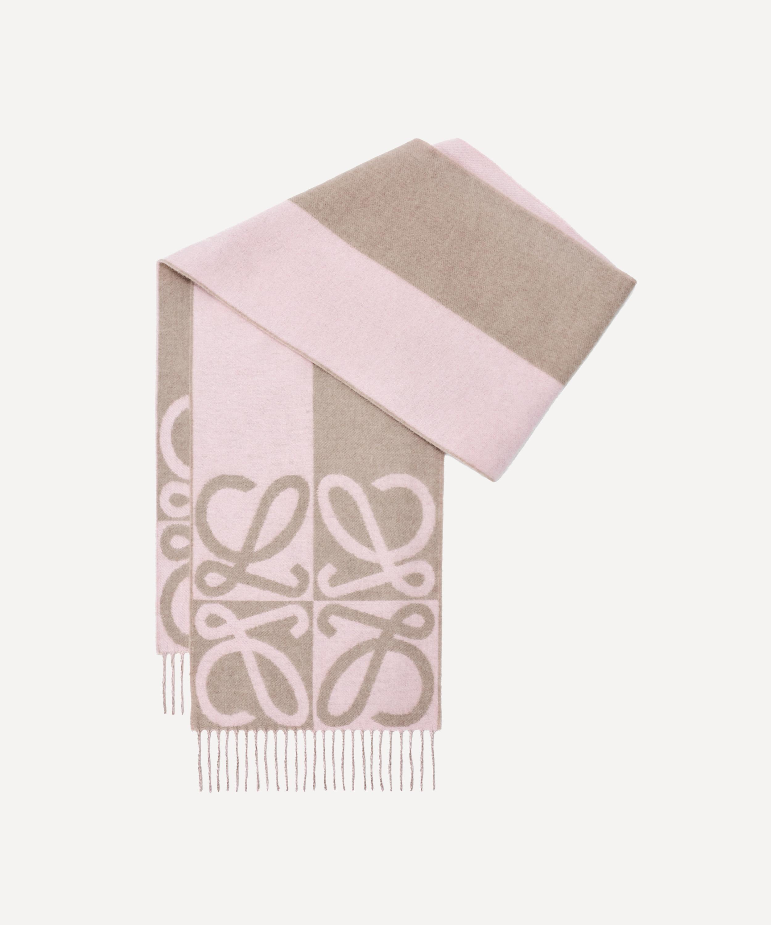 Loewe - Anagram Light Pink Wool-Blend Scarf