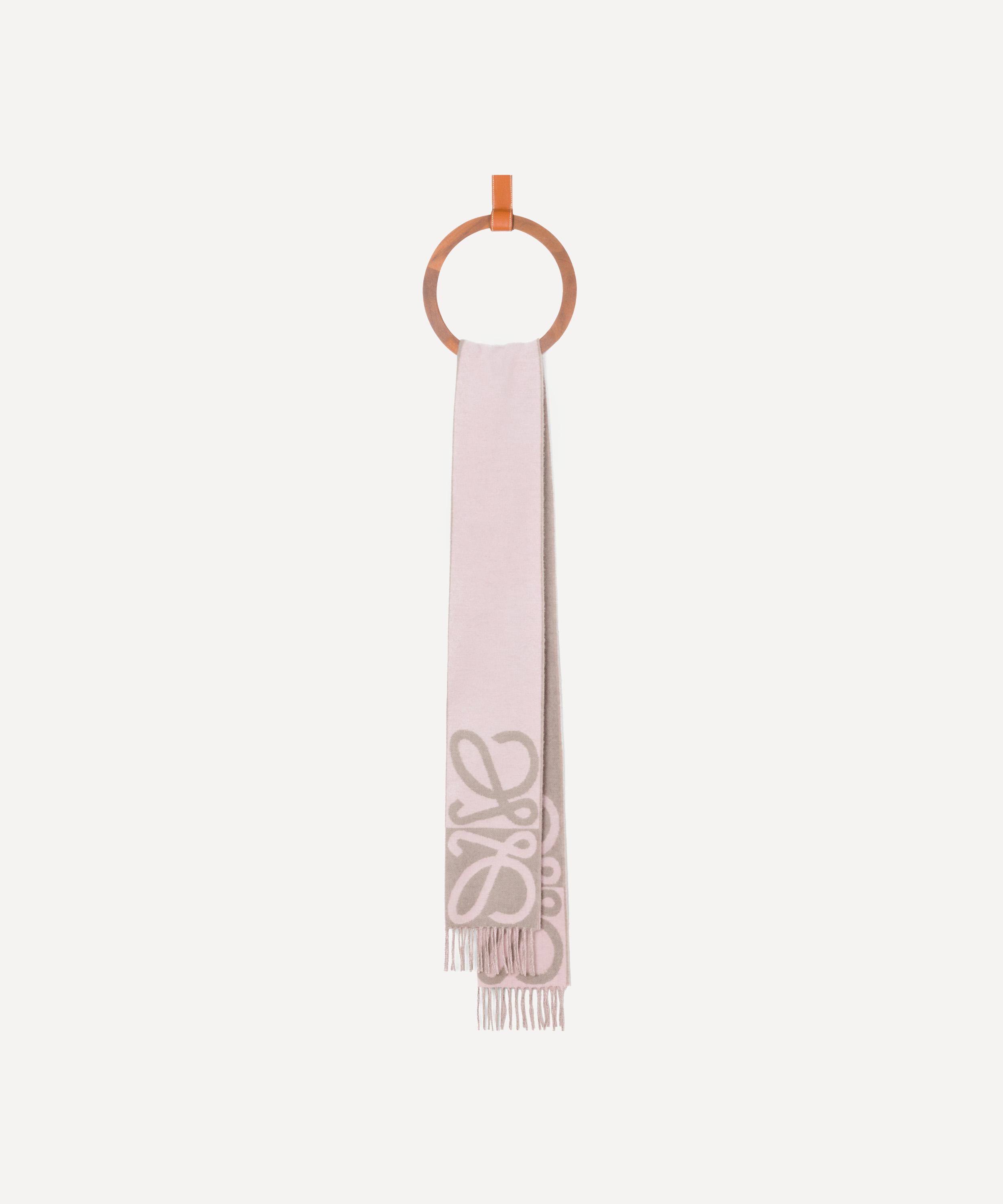 Loewe - Anagram Light Pink Wool-Blend Scarf image number 1