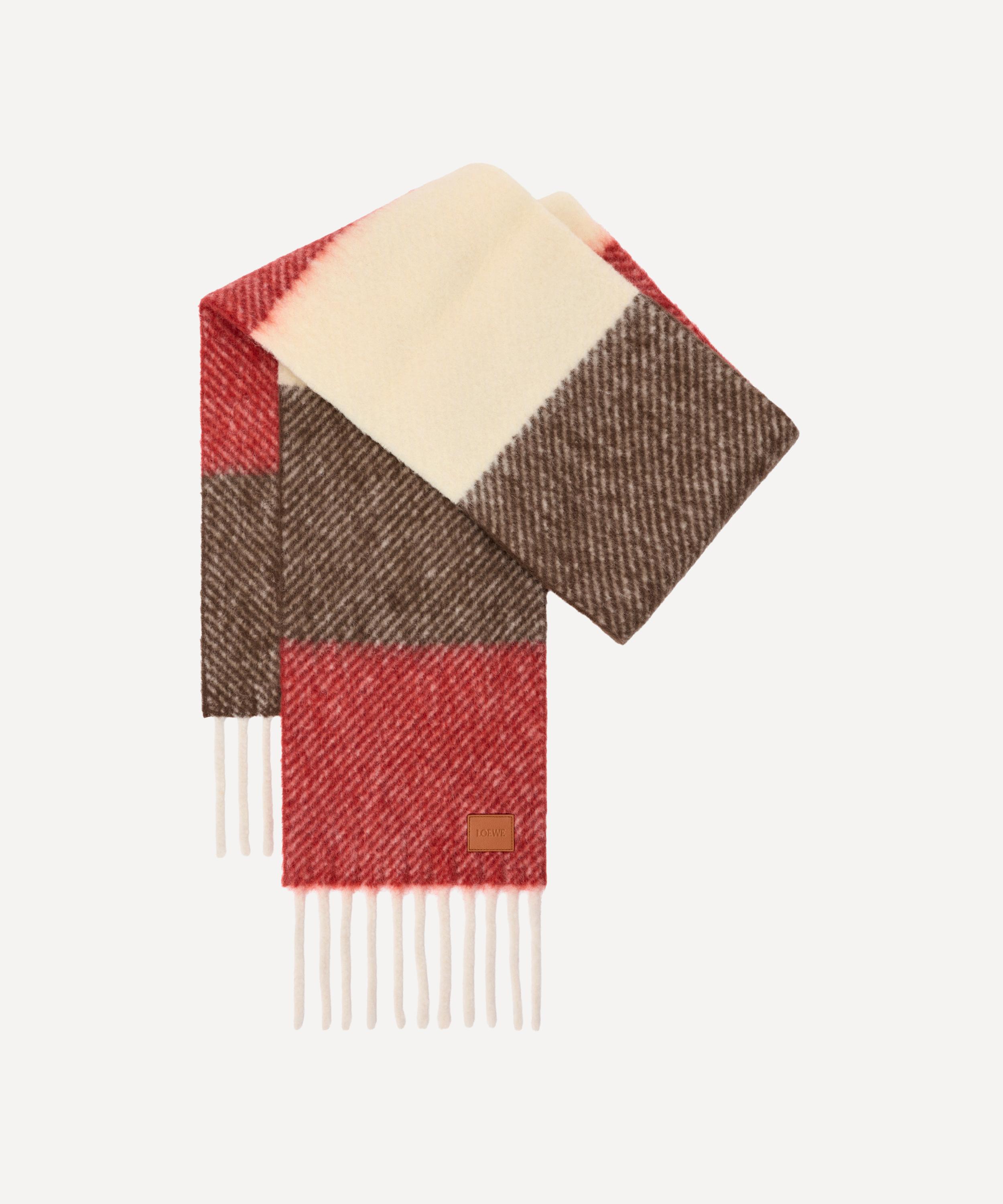 Loewe - Jacquard Twill Stripe Wool Blend Scarf image number 0