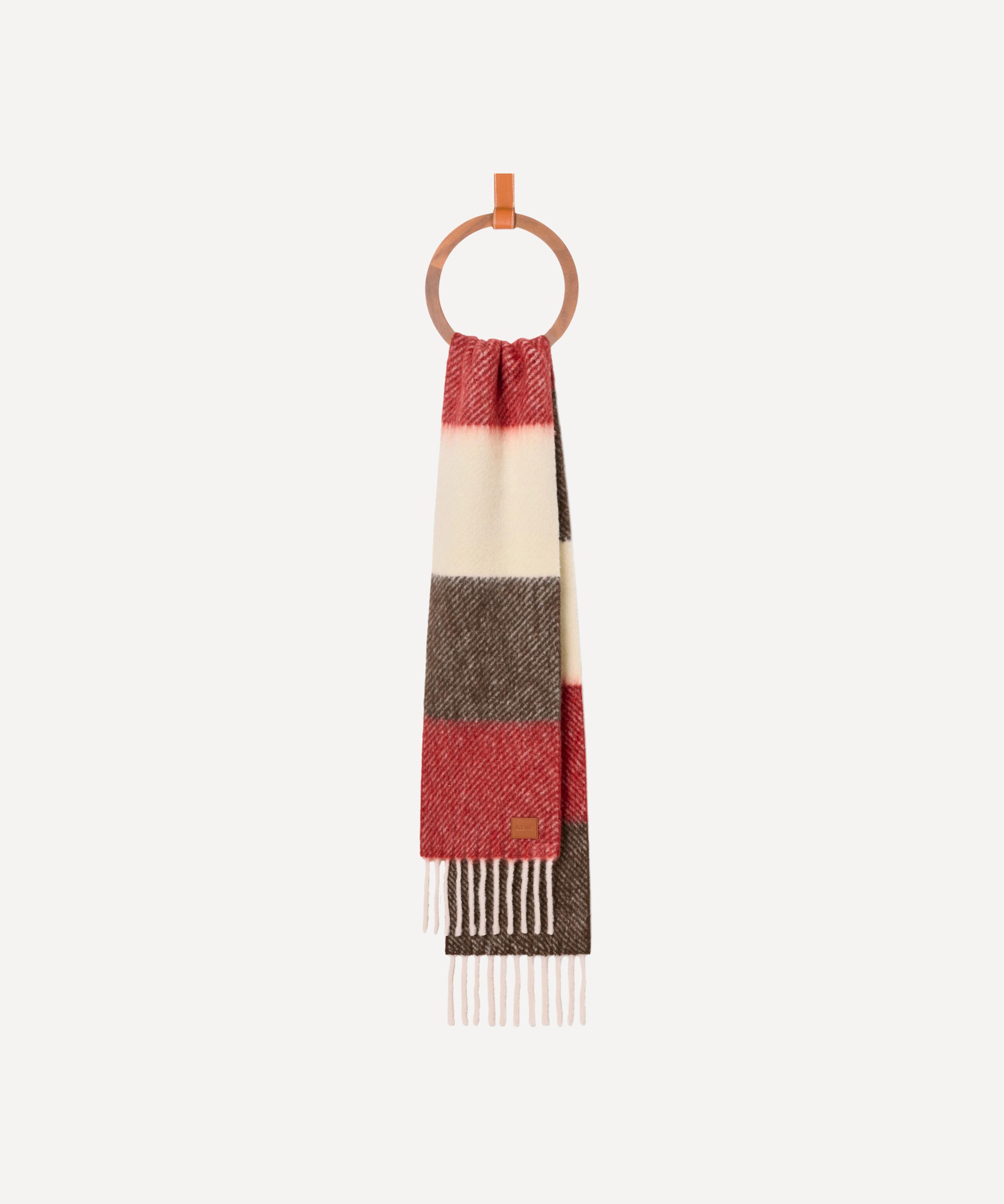 Loewe - Jacquard Twill Stripe Wool Blend Scarf image number 1