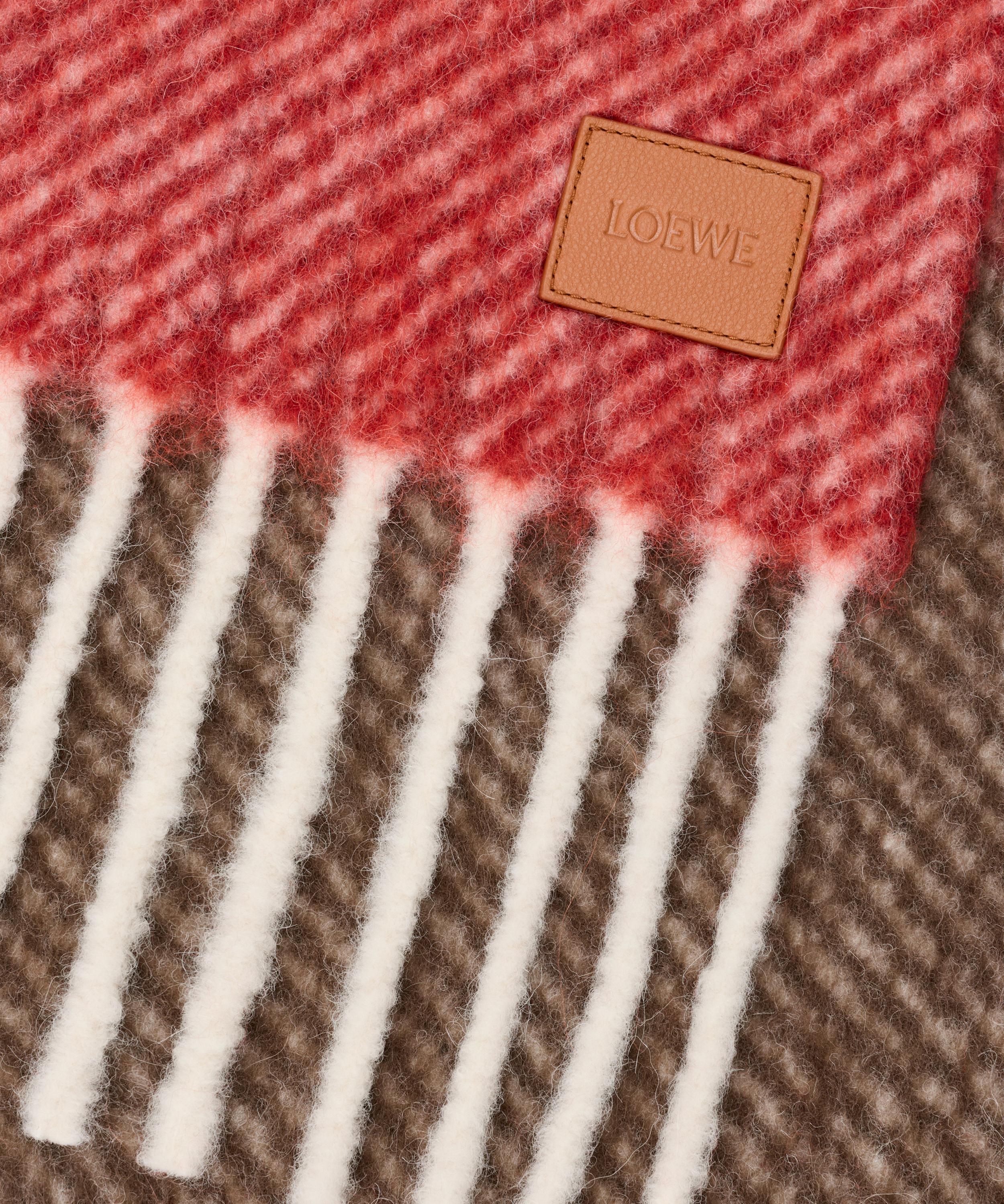 Loewe - Jacquard Twill Stripe Wool Blend Scarf image number 2