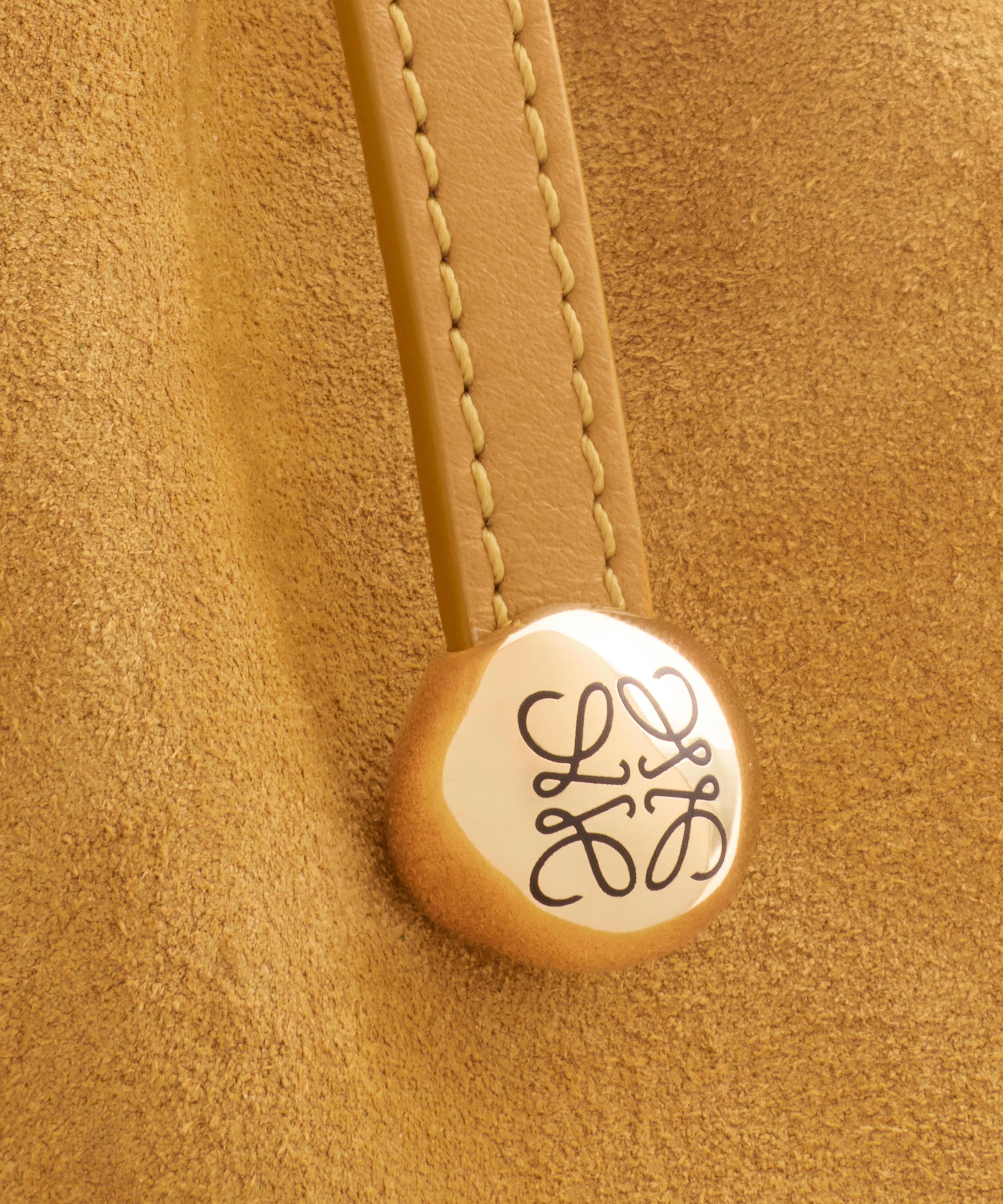 Loewe - Mini Scarf Ochre Suede Shoulder Bag image number 11