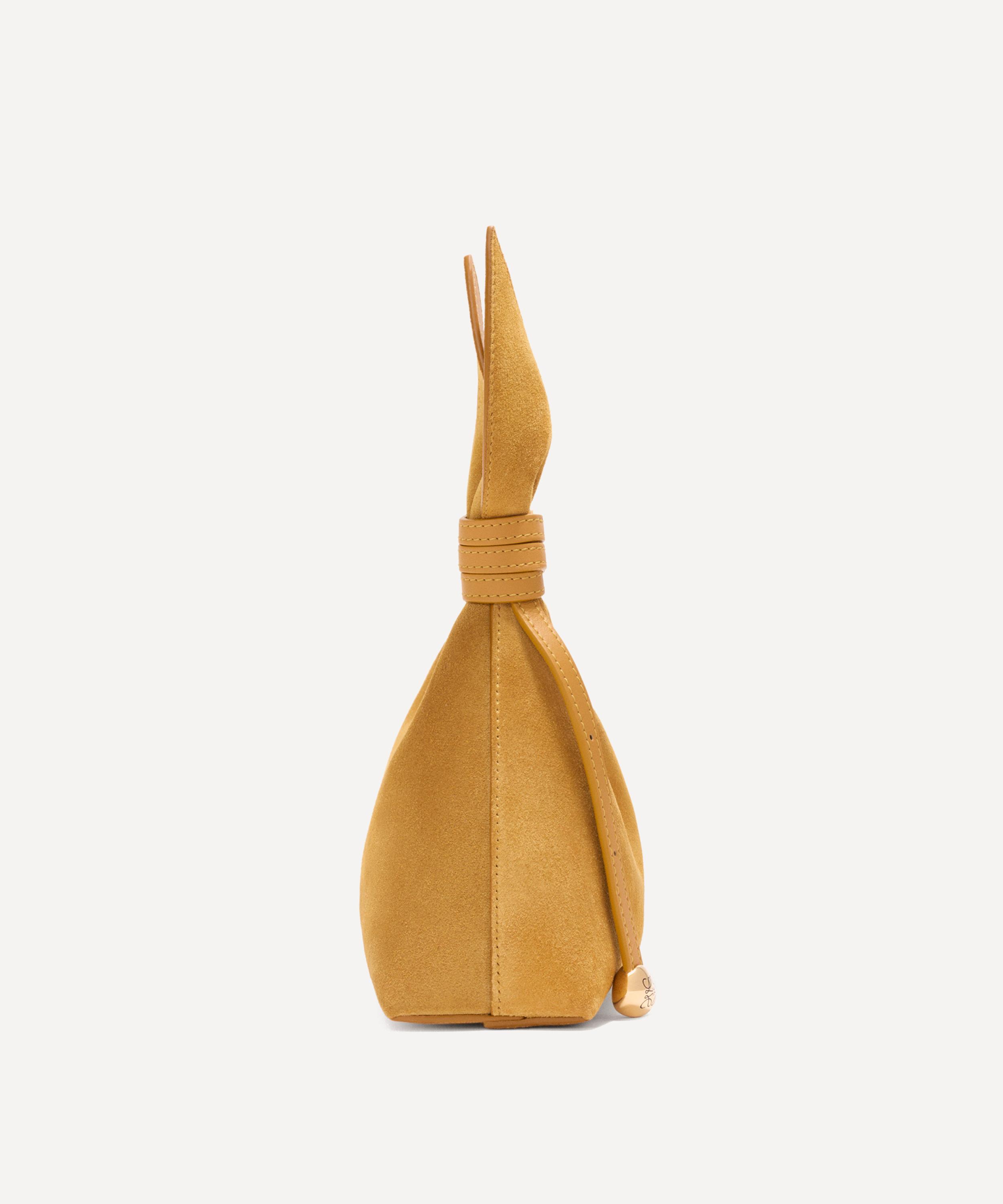 Loewe - Mini Scarf Ochre Suede Shoulder Bag image number 3