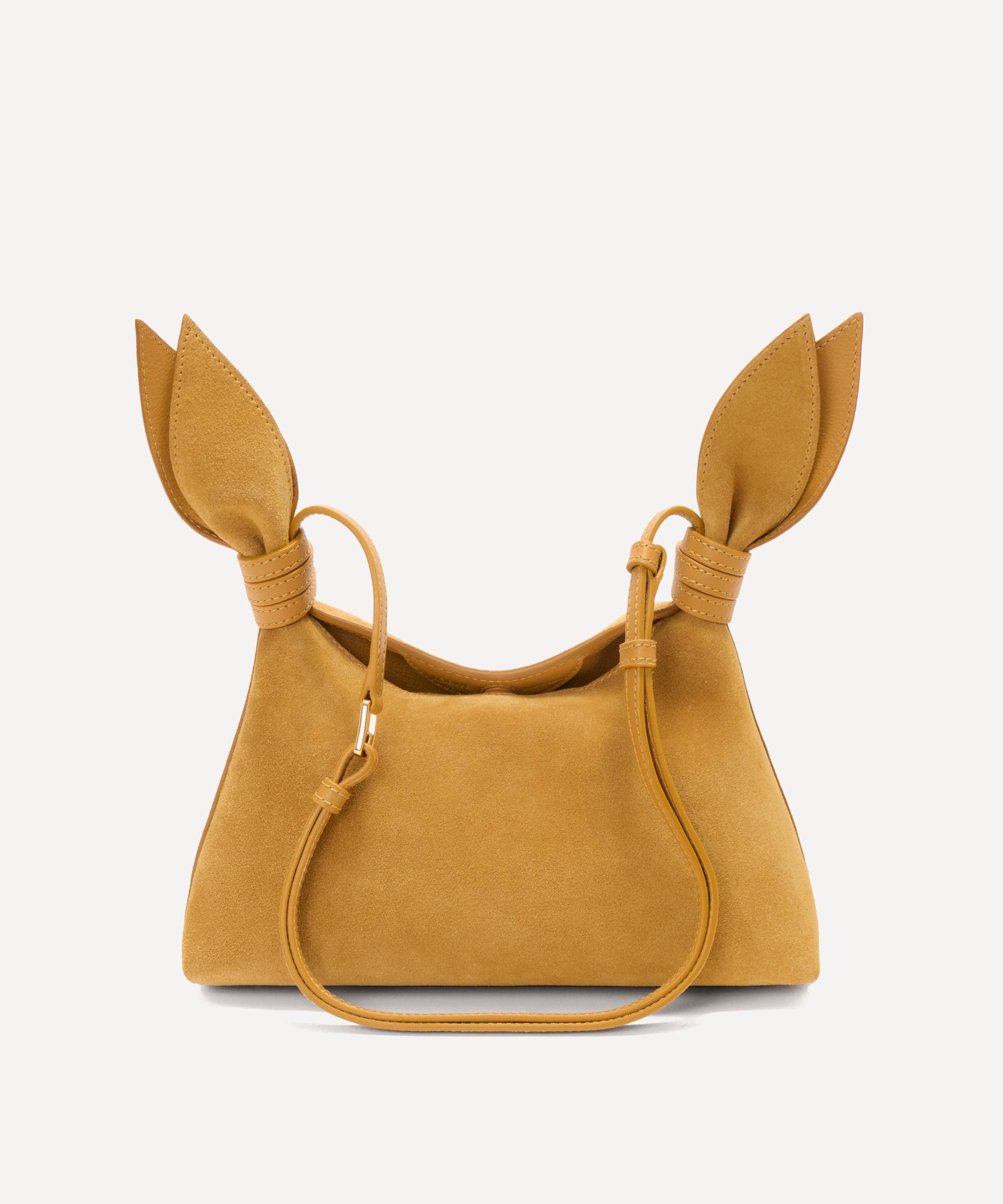 Loewe - Mini Scarf Ochre Suede Shoulder Bag image number 4