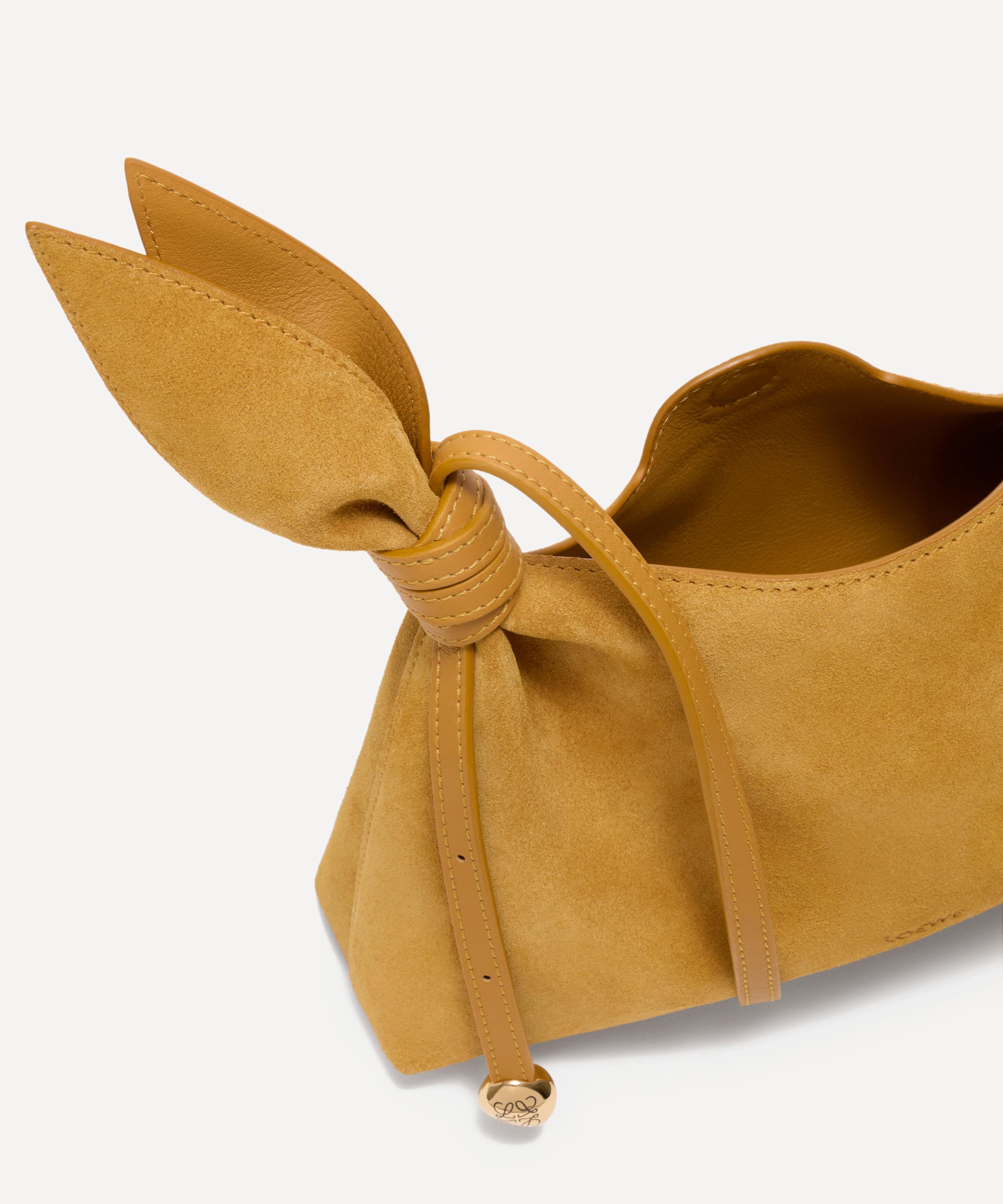 Loewe - Mini Scarf Ochre Suede Shoulder Bag image number 6