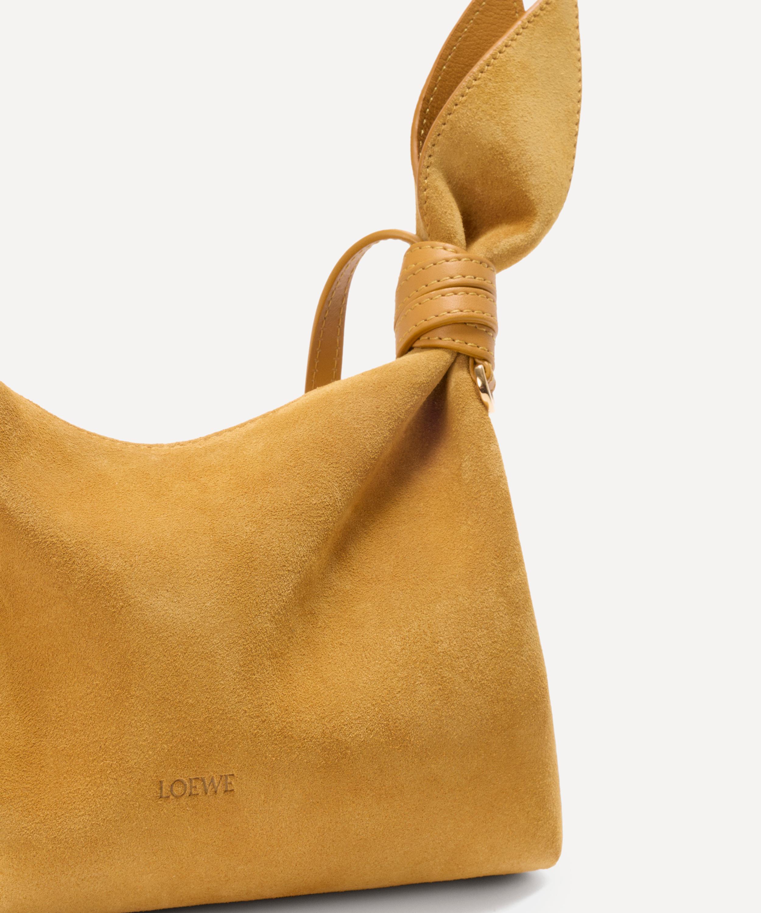 Loewe - Mini Scarf Ochre Suede Shoulder Bag image number 7