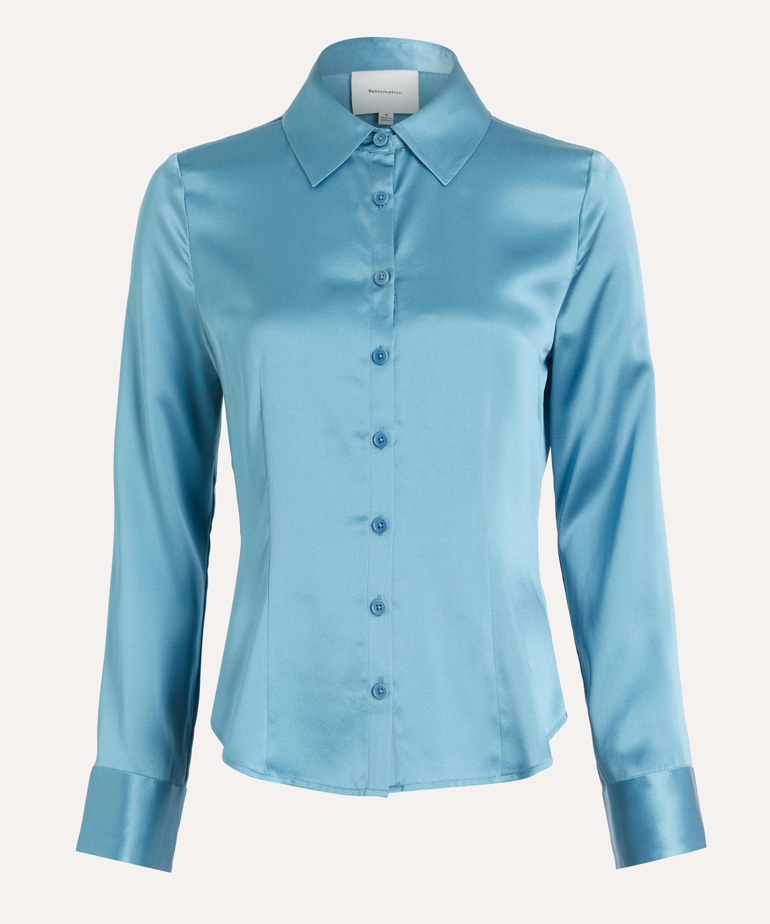 Reformation - Raya Fitted Silk Shirt image number 0