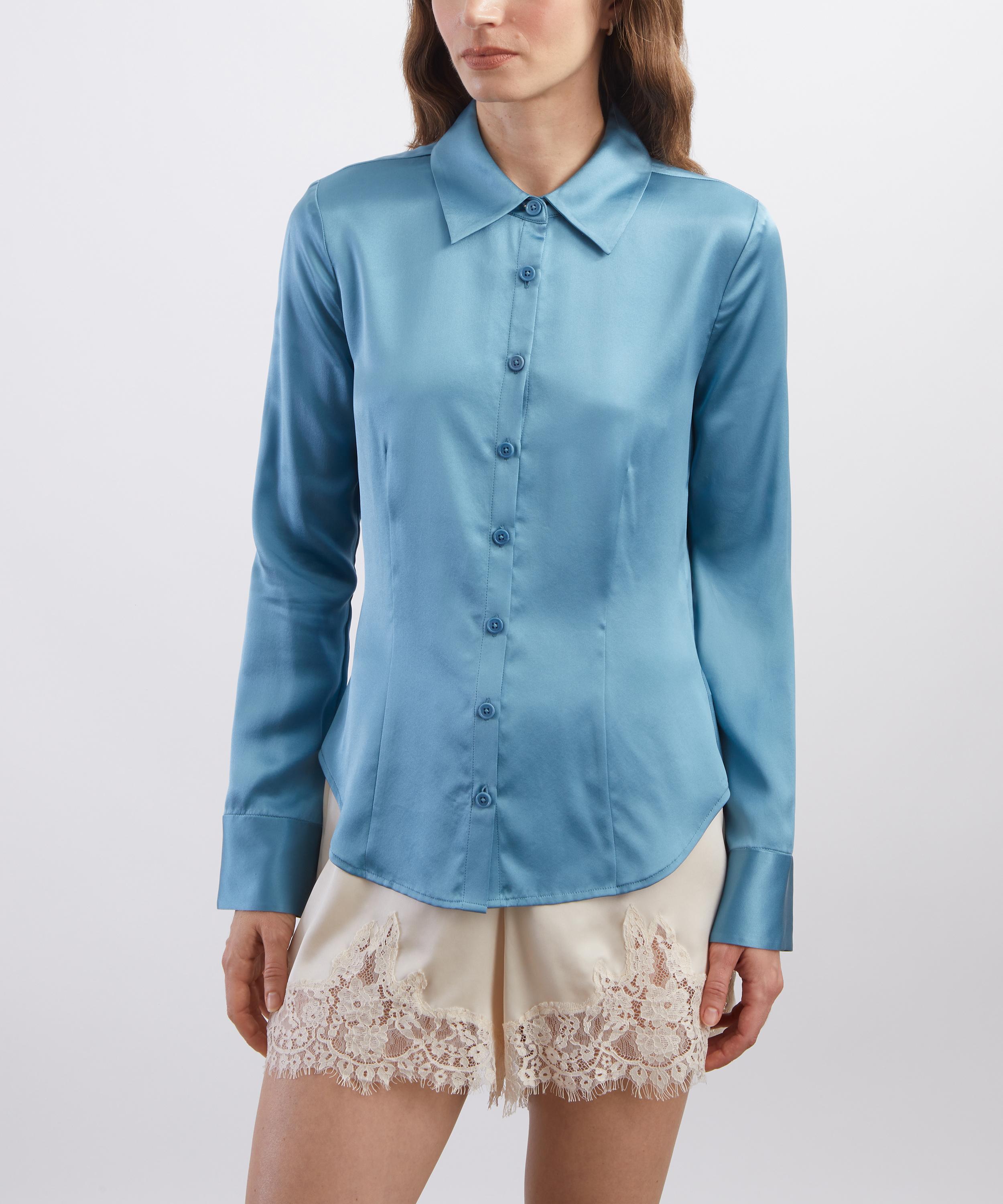Reformation - Raya Fitted Silk Shirt image number 2