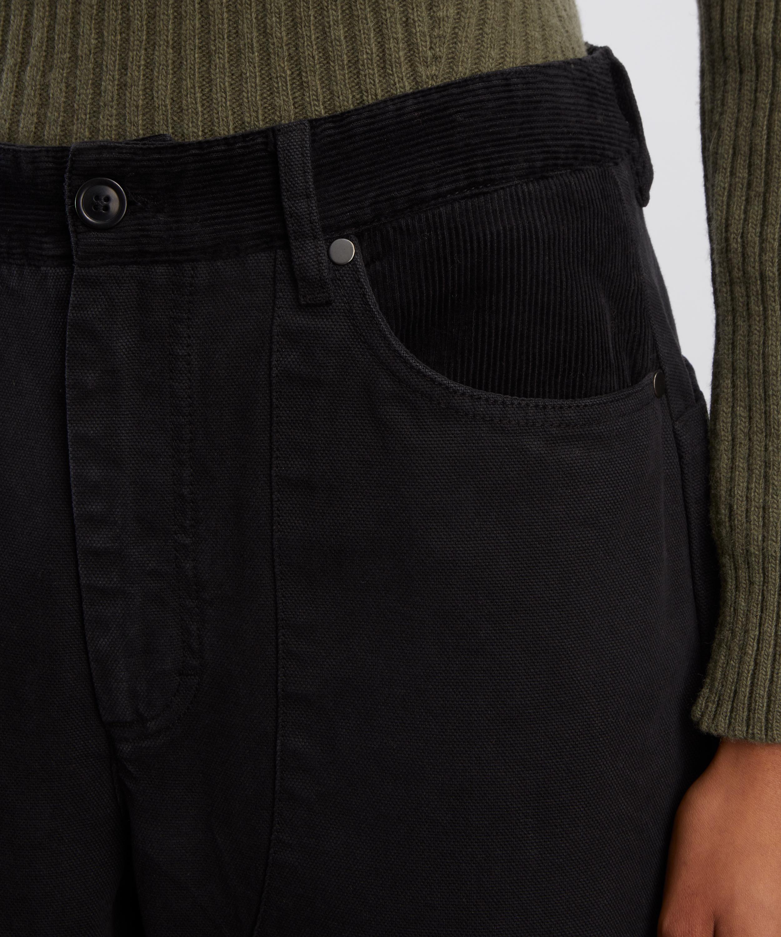 YMC - Needle High-Waist Straight-Leg Trousers image number 4