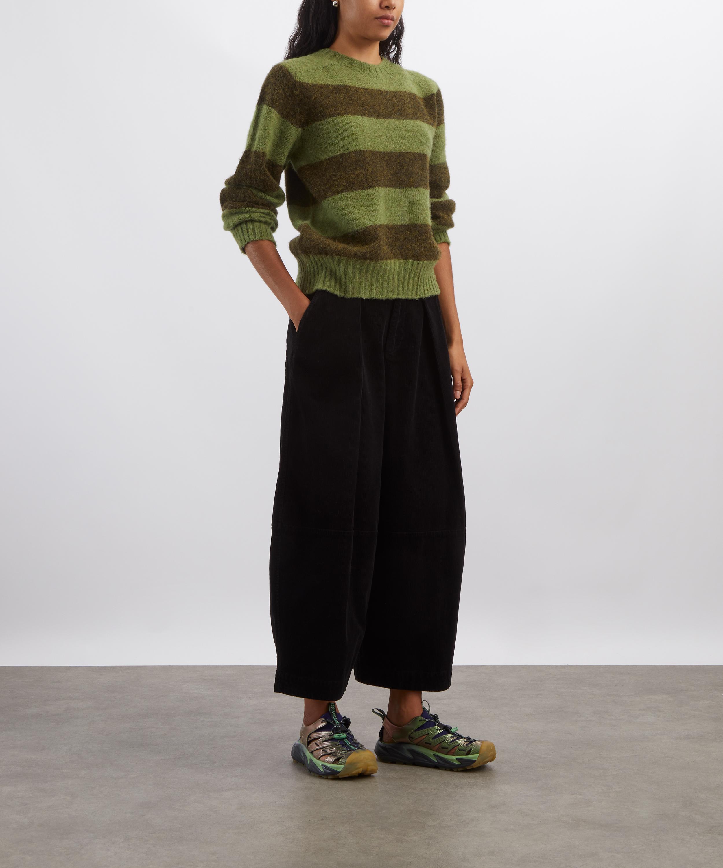 YMC - Jets Crew Stripe Knit Jumper image number 1
