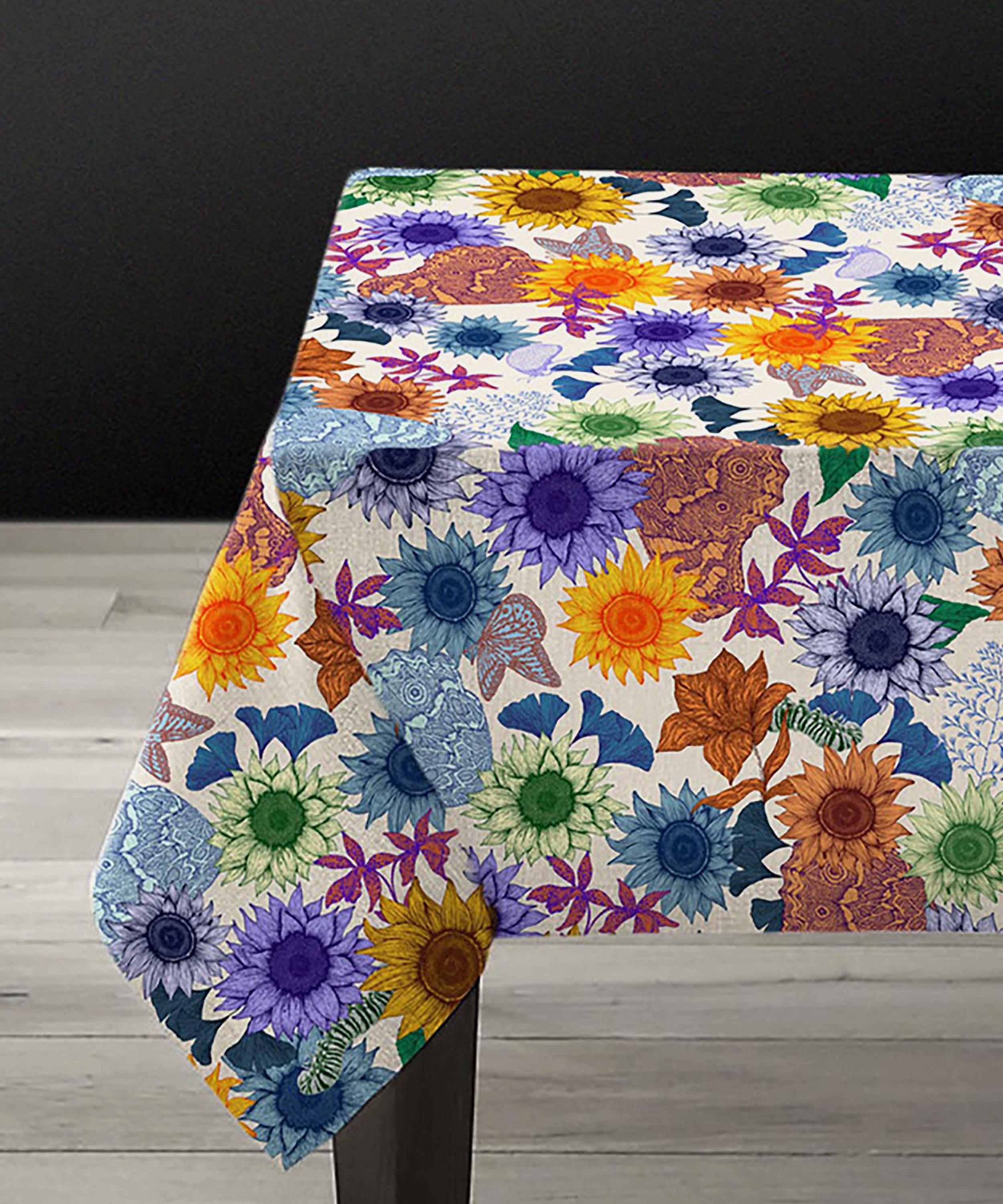 Avenida Home - Sunflower 200cm x165cm Large Linen Tablecloth image number 0
