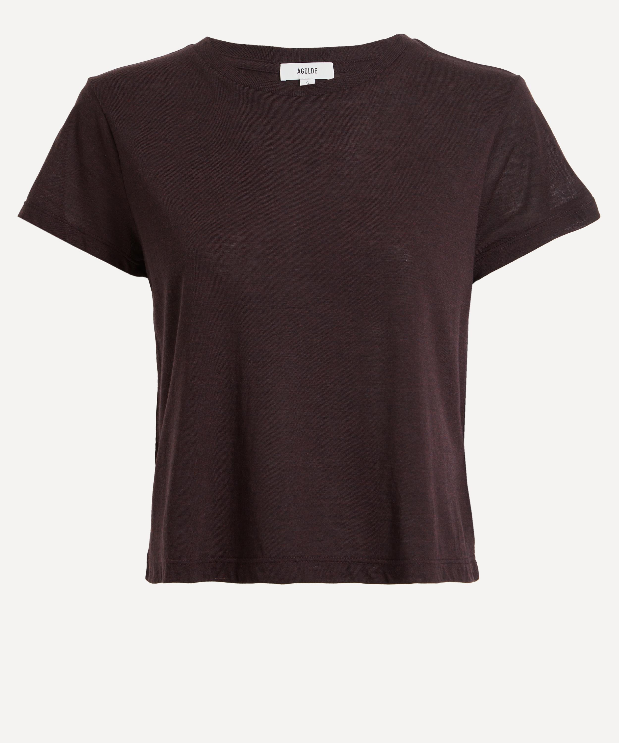 AGOLDE - Heather Plum Adine Shrunken T-Shirt image number 0