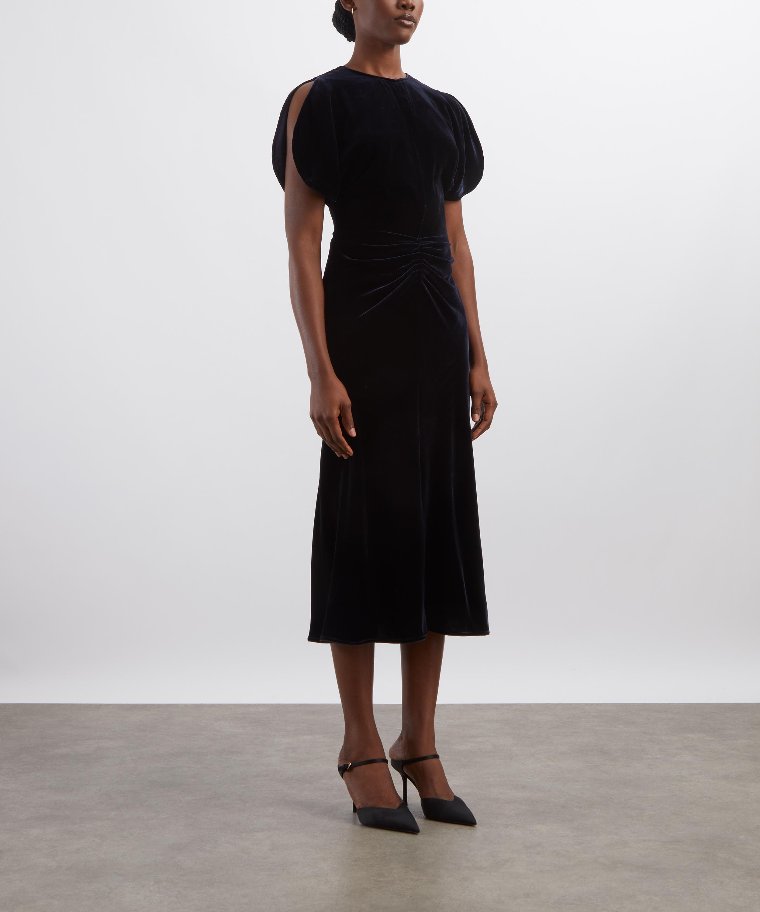 Victoria Beckham - Bela Velvet Midi Dress image number 2