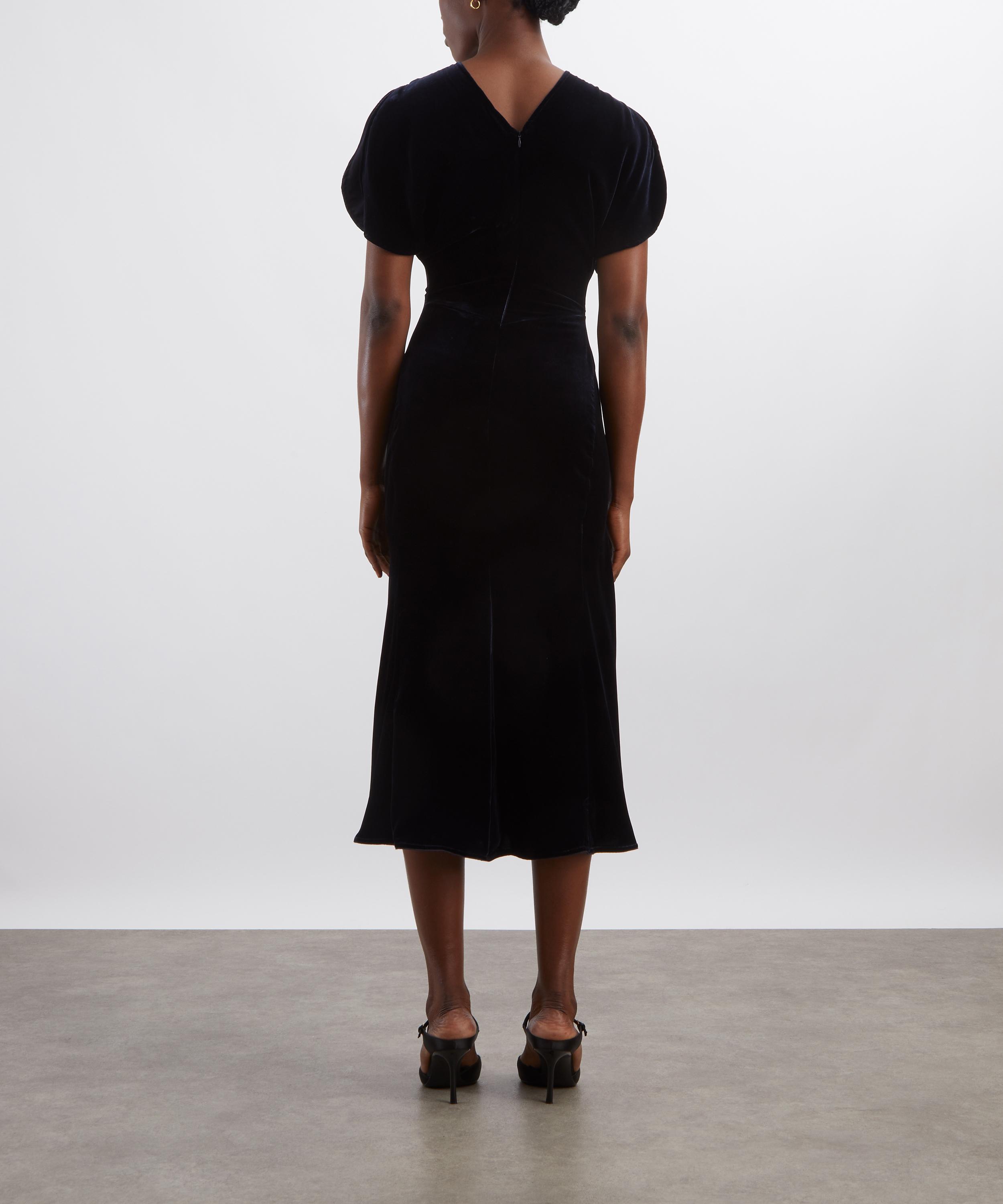 Victoria Beckham - Bela Velvet Midi Dress image number 3