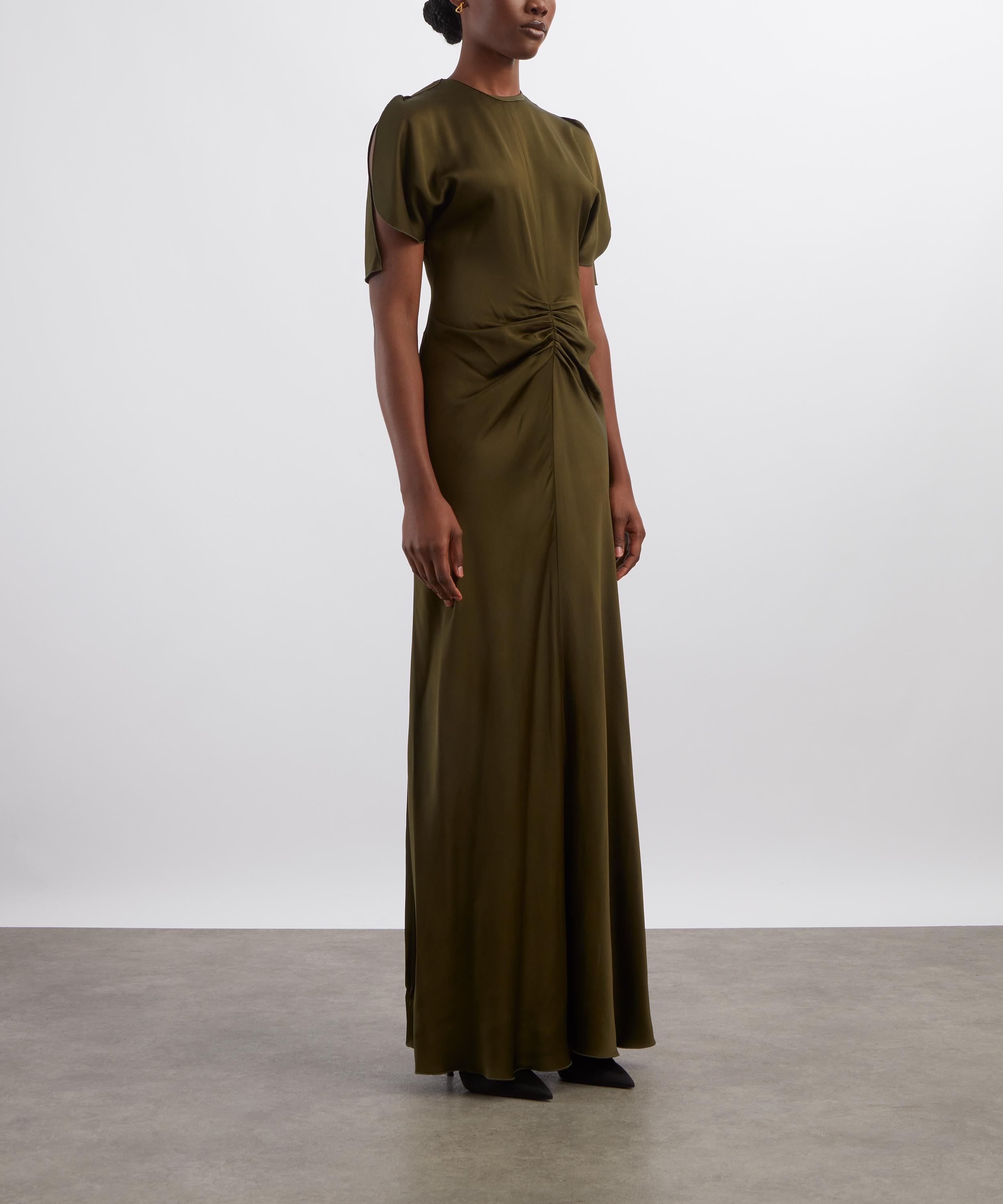 Victoria Beckham - Isabella Green Satin Gown image number 2