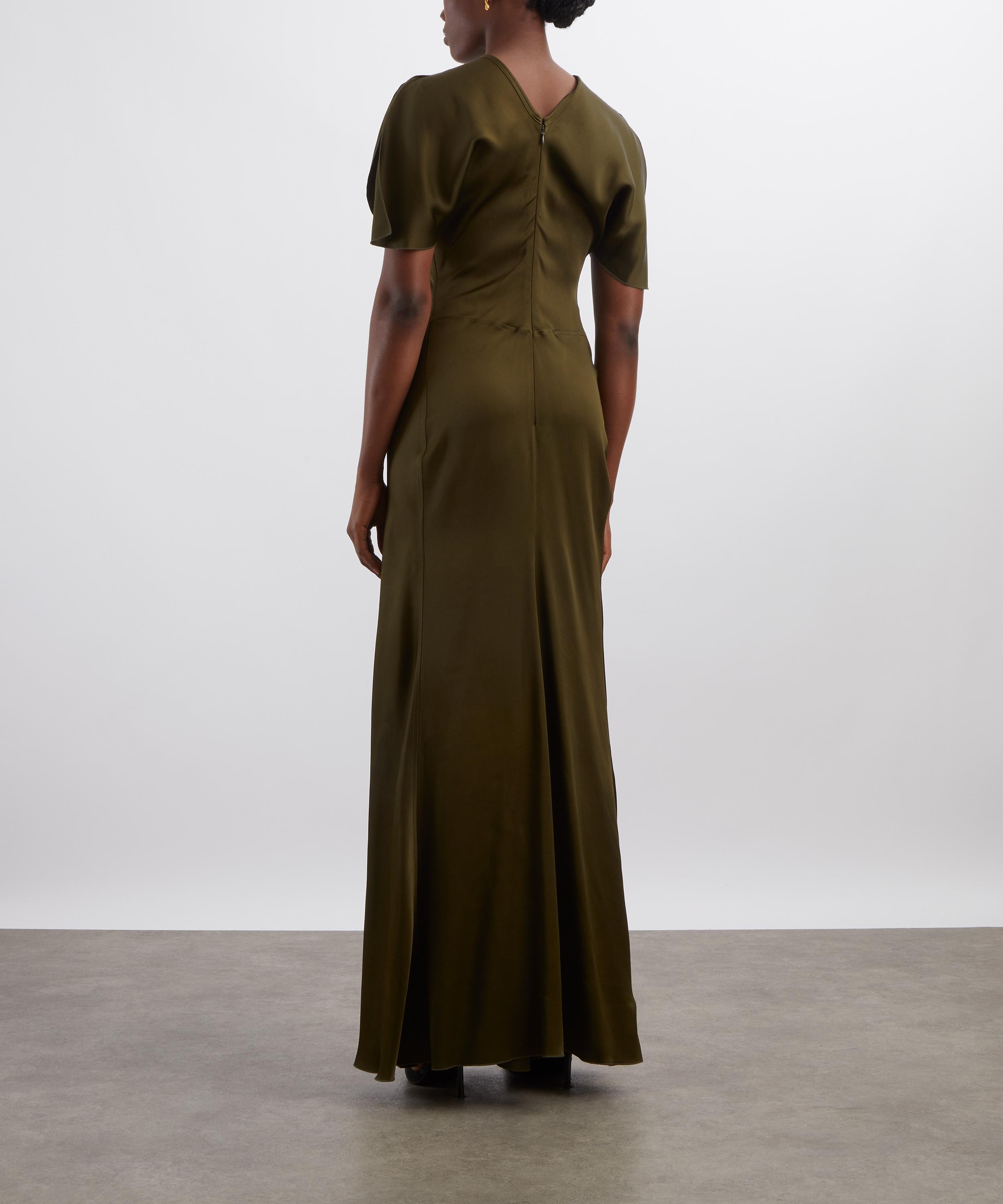 Victoria Beckham - Isabella Green Satin Gown image number 3