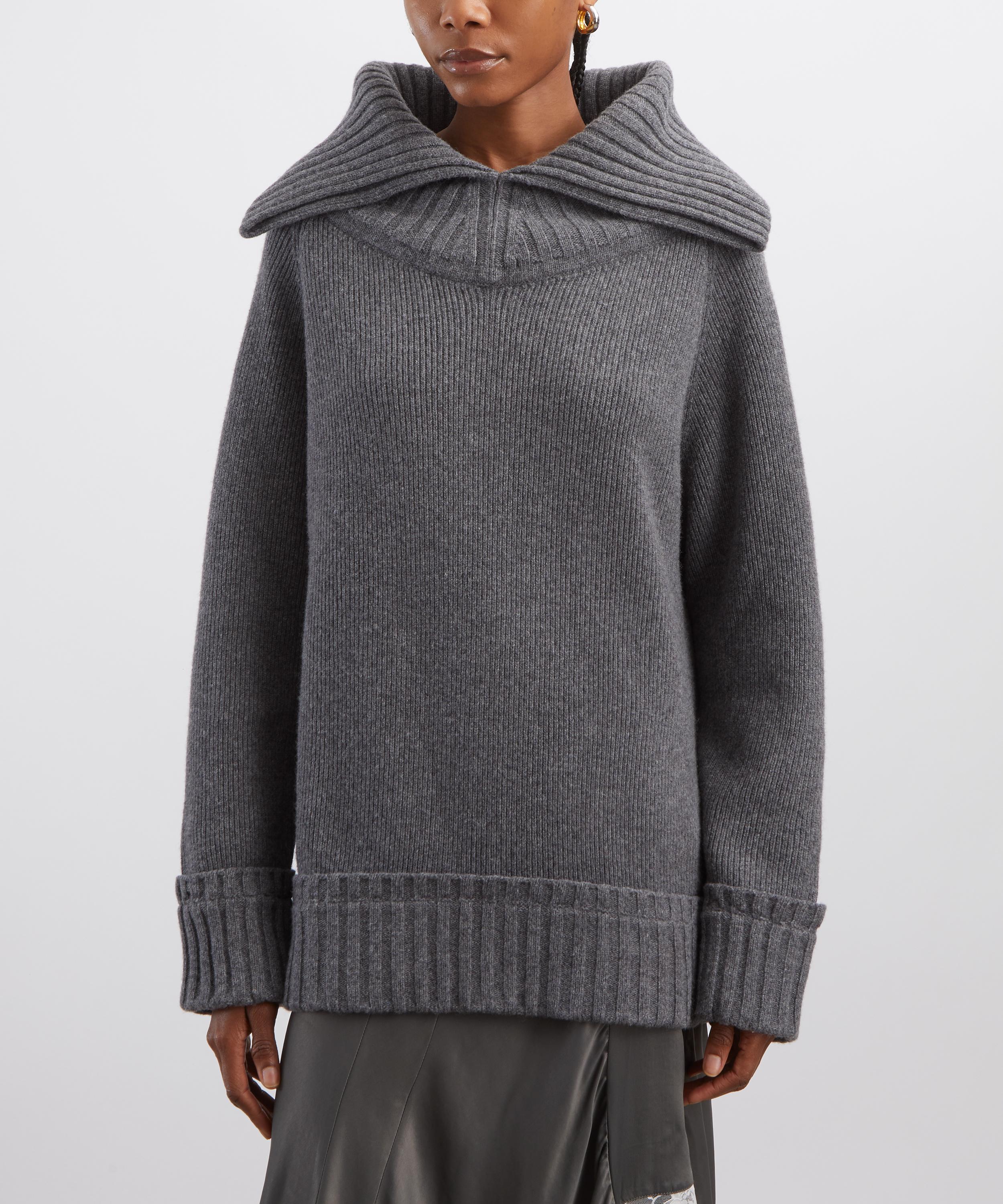 Victoria Beckham - Wide Collar Wool Jumper image number 2
