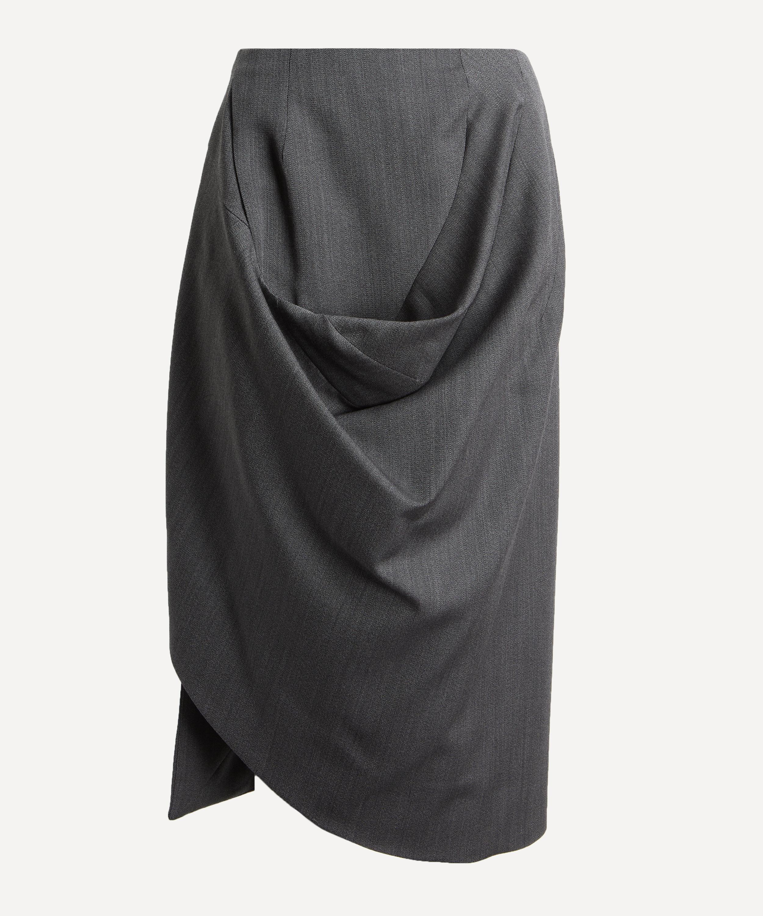 Victoria Beckham - Asymmetric Draped Midi Skirt
