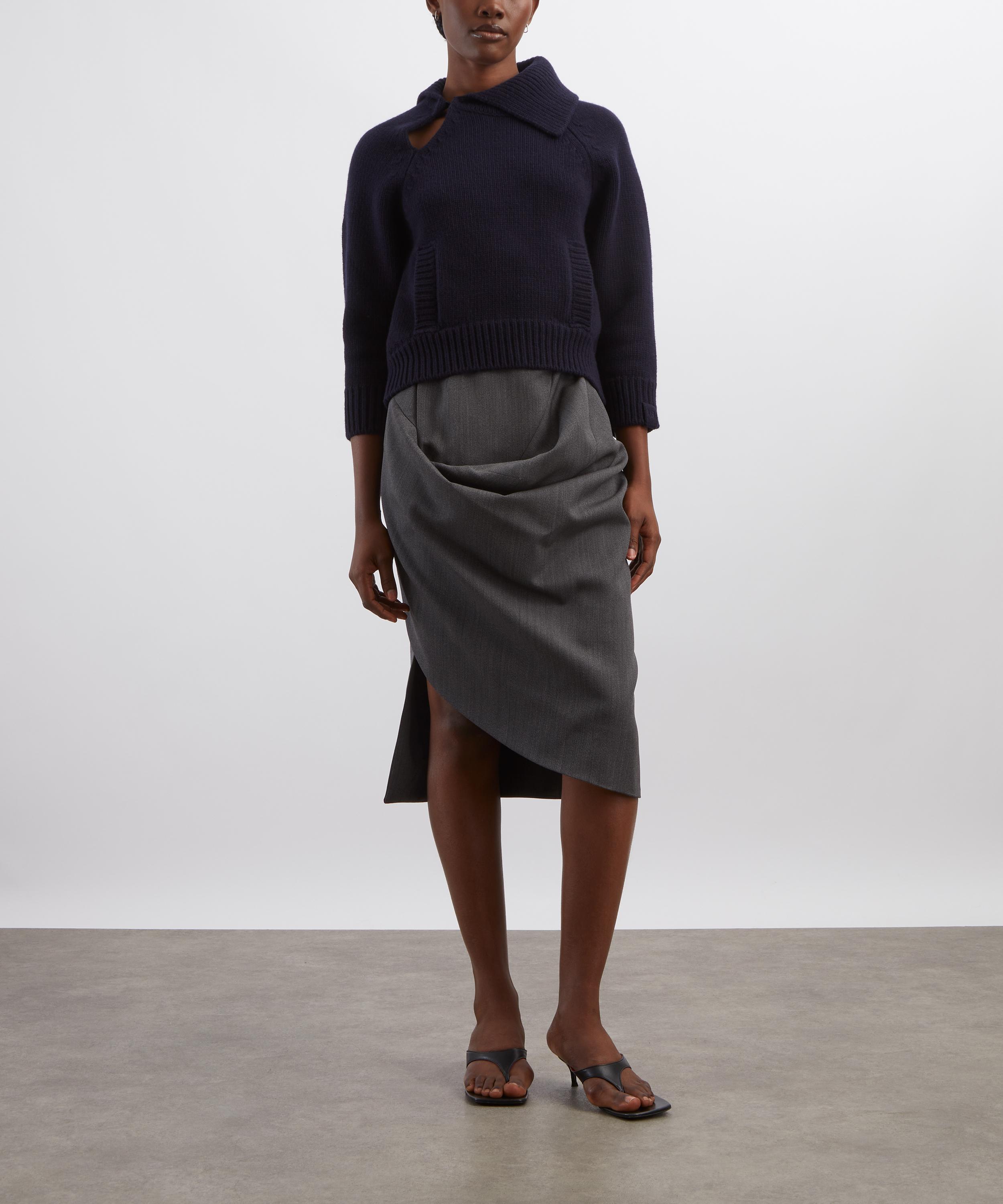 Victoria Beckham - Asymmetric Draped Midi Skirt image number 1