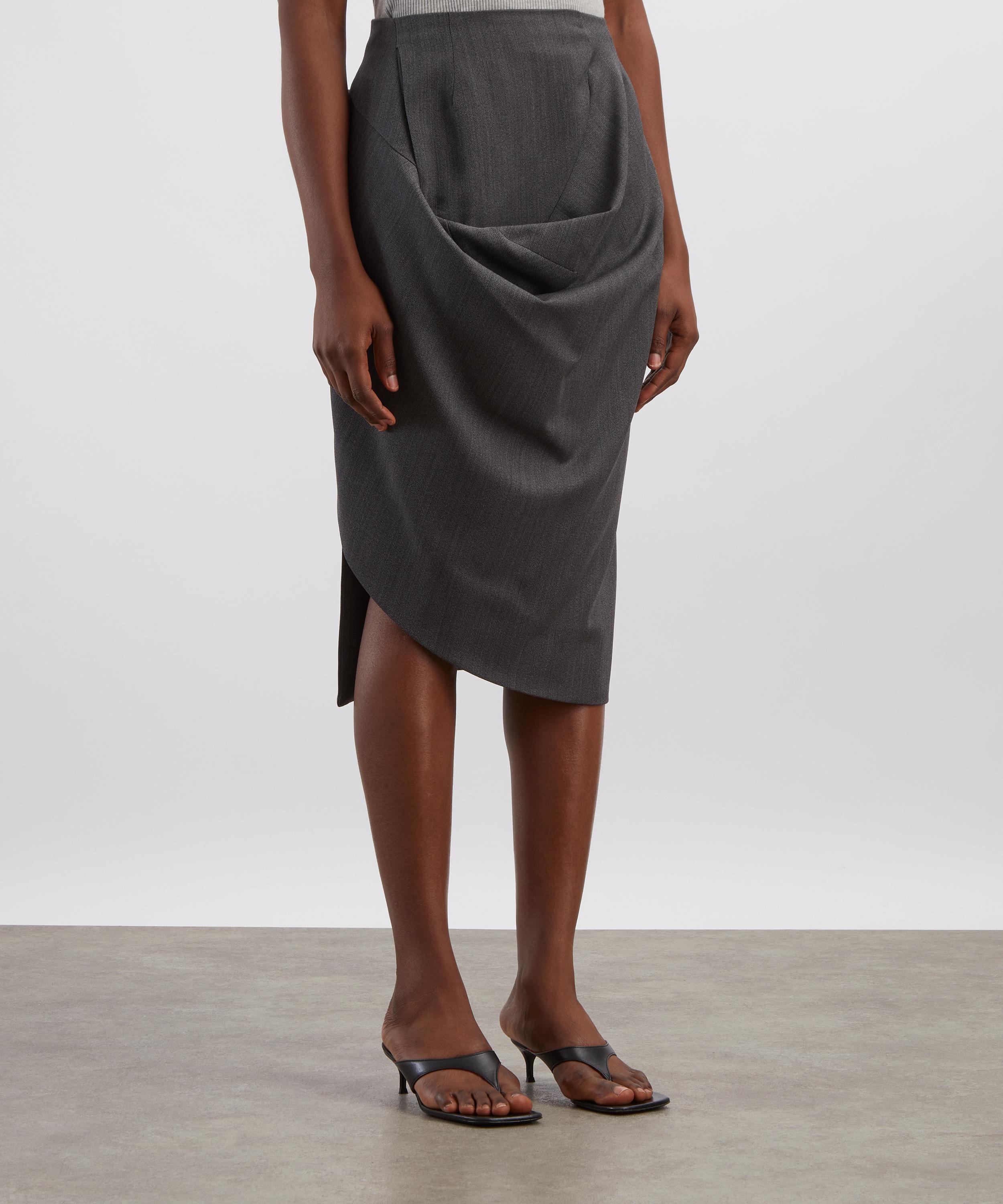 Victoria Beckham Asymmetric Draped Midi Skirt | Liberty