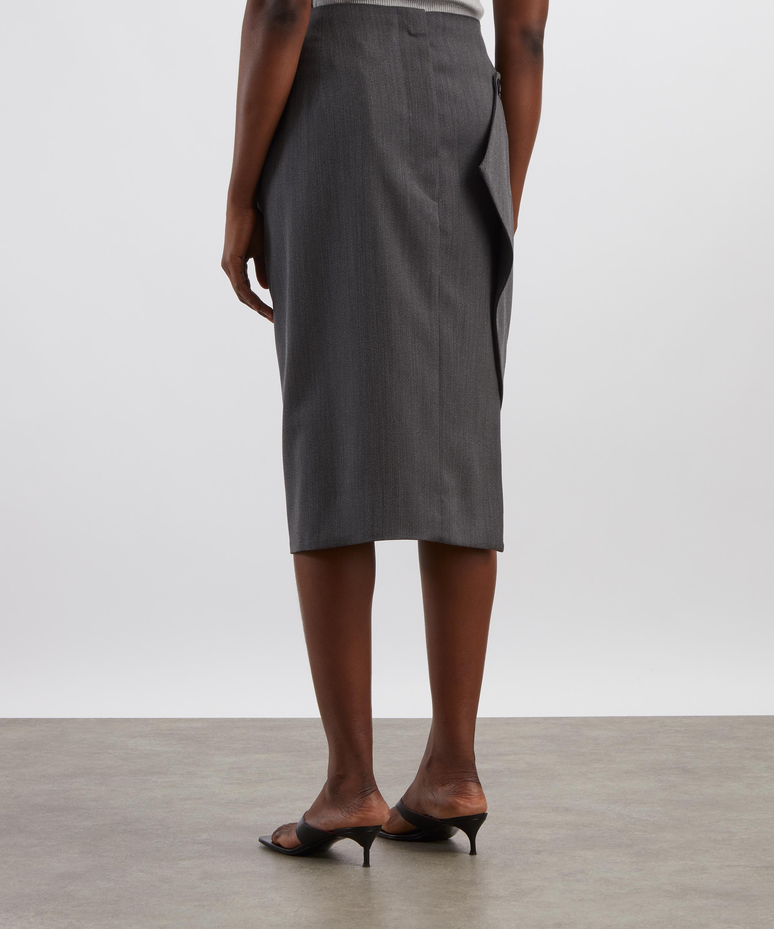 Victoria Beckham - Asymmetric Draped Midi Skirt image number 3
