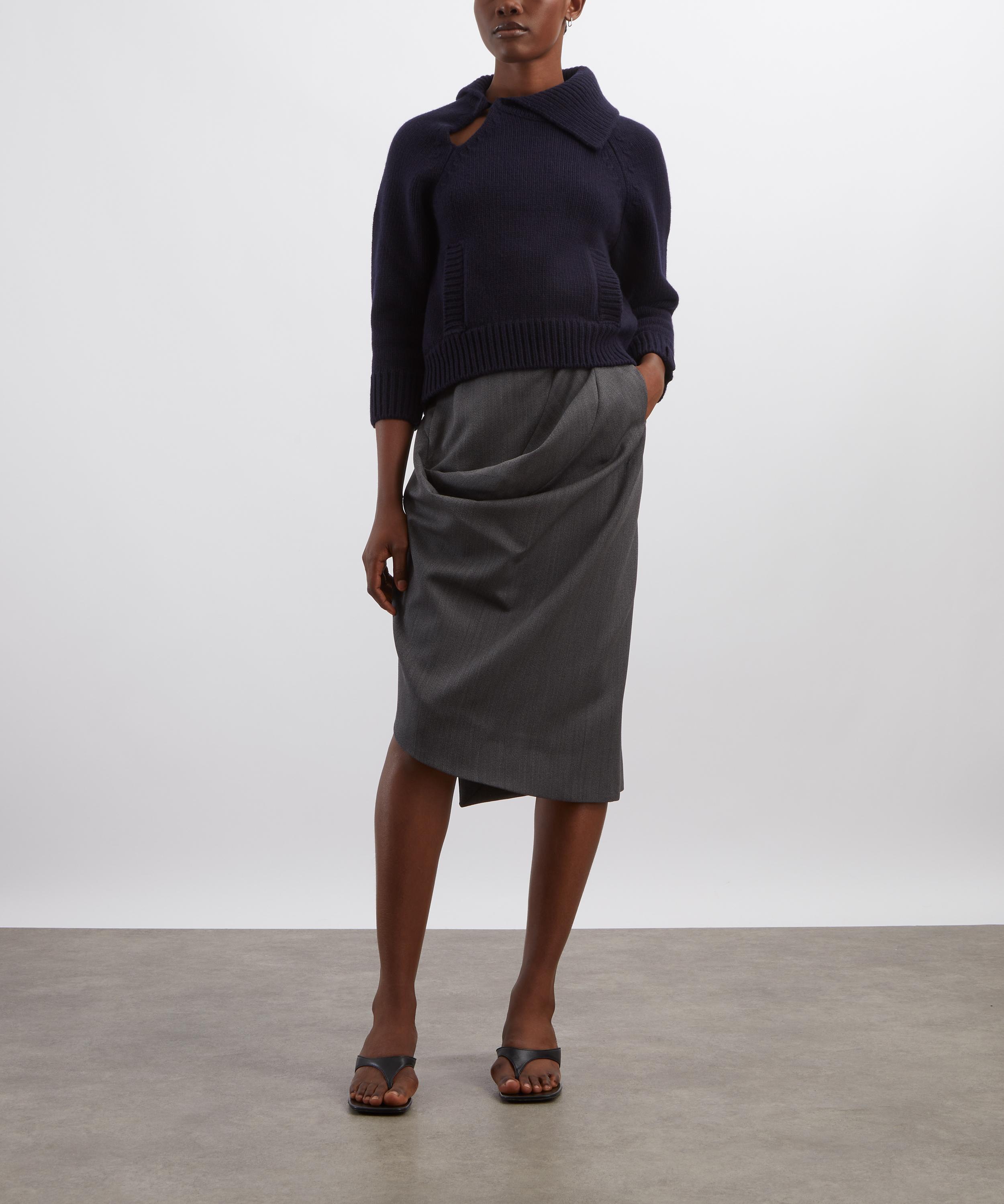 Victoria Beckham - Asymmetric Collar Wool Jumper image number 1