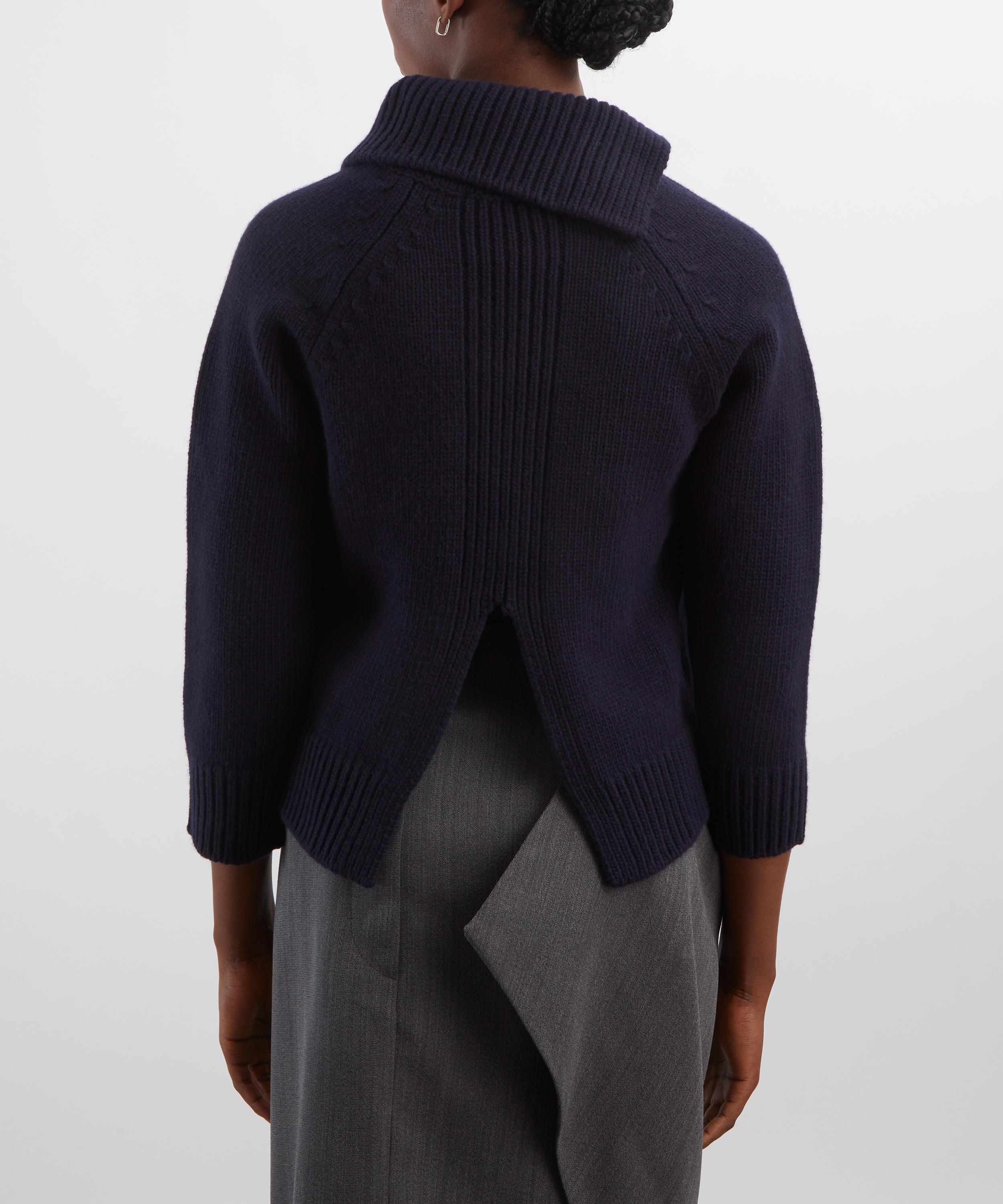 Victoria Beckham - Asymmetric Collar Wool Jumper image number 3