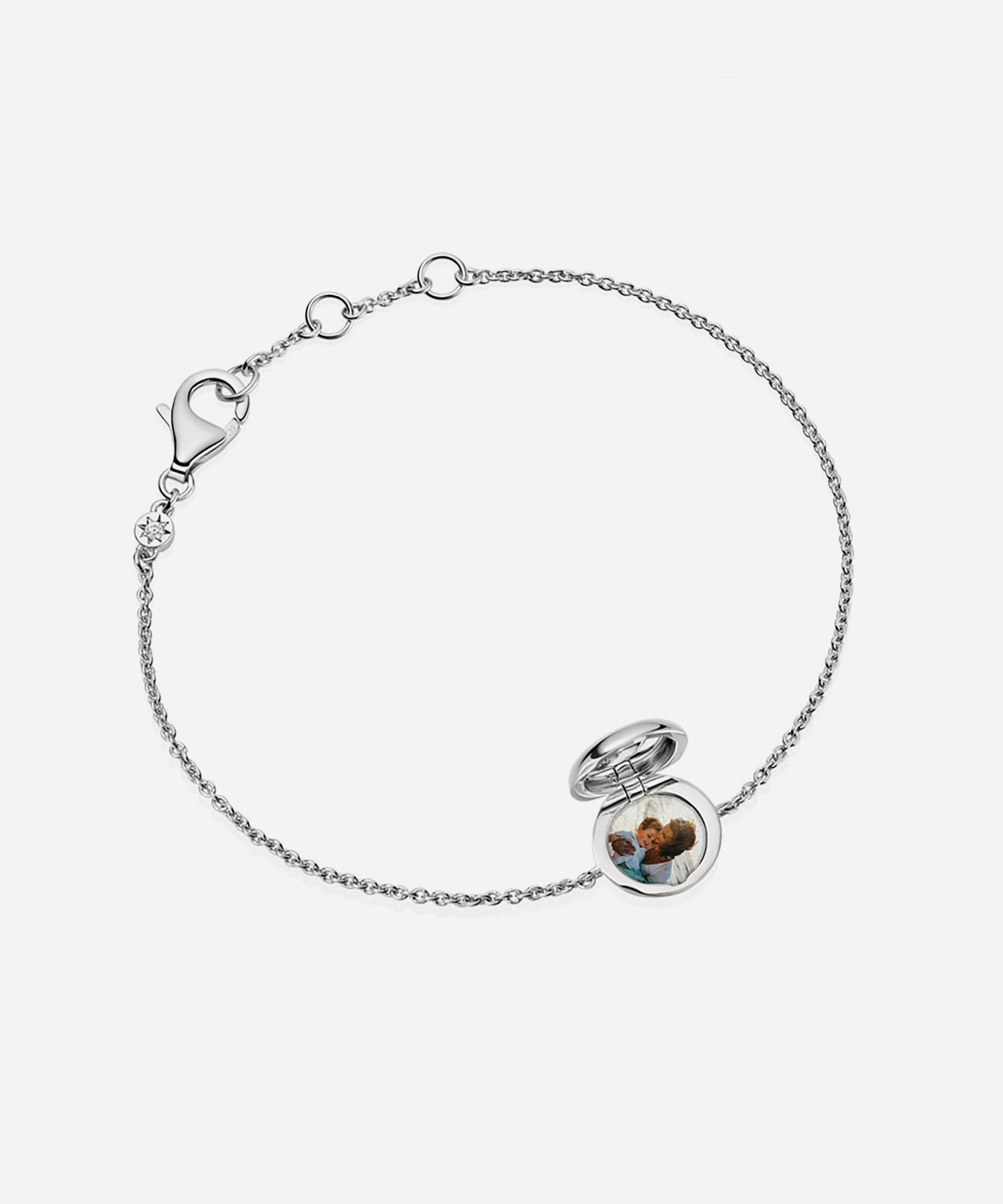 Astley Clarke - Silver Biography Locket Charm Bracelet image number 3