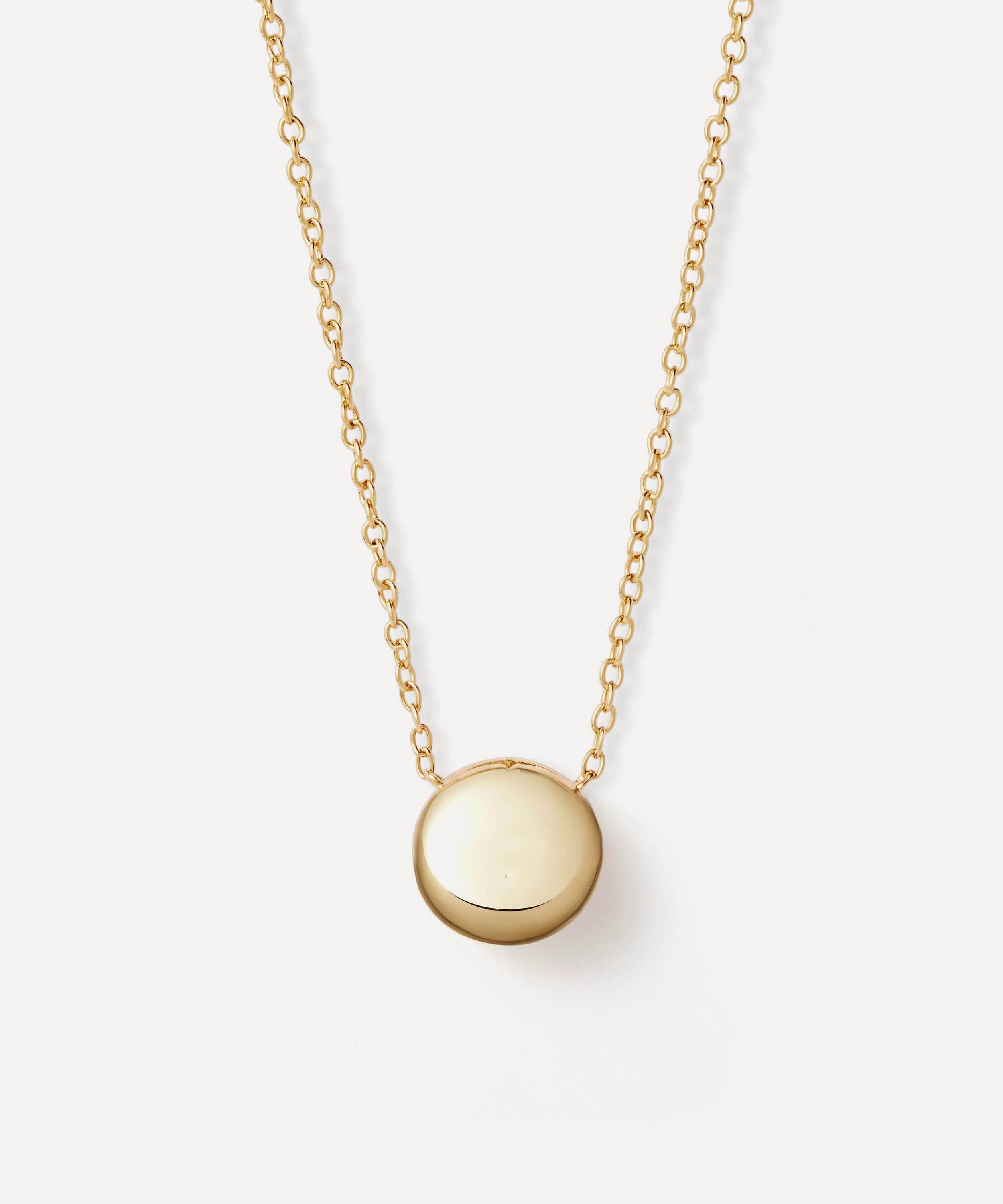 Astley Clarke - 18ct Gold Plated Luna Aqua Quartzite Pendant Necklace image number 4
