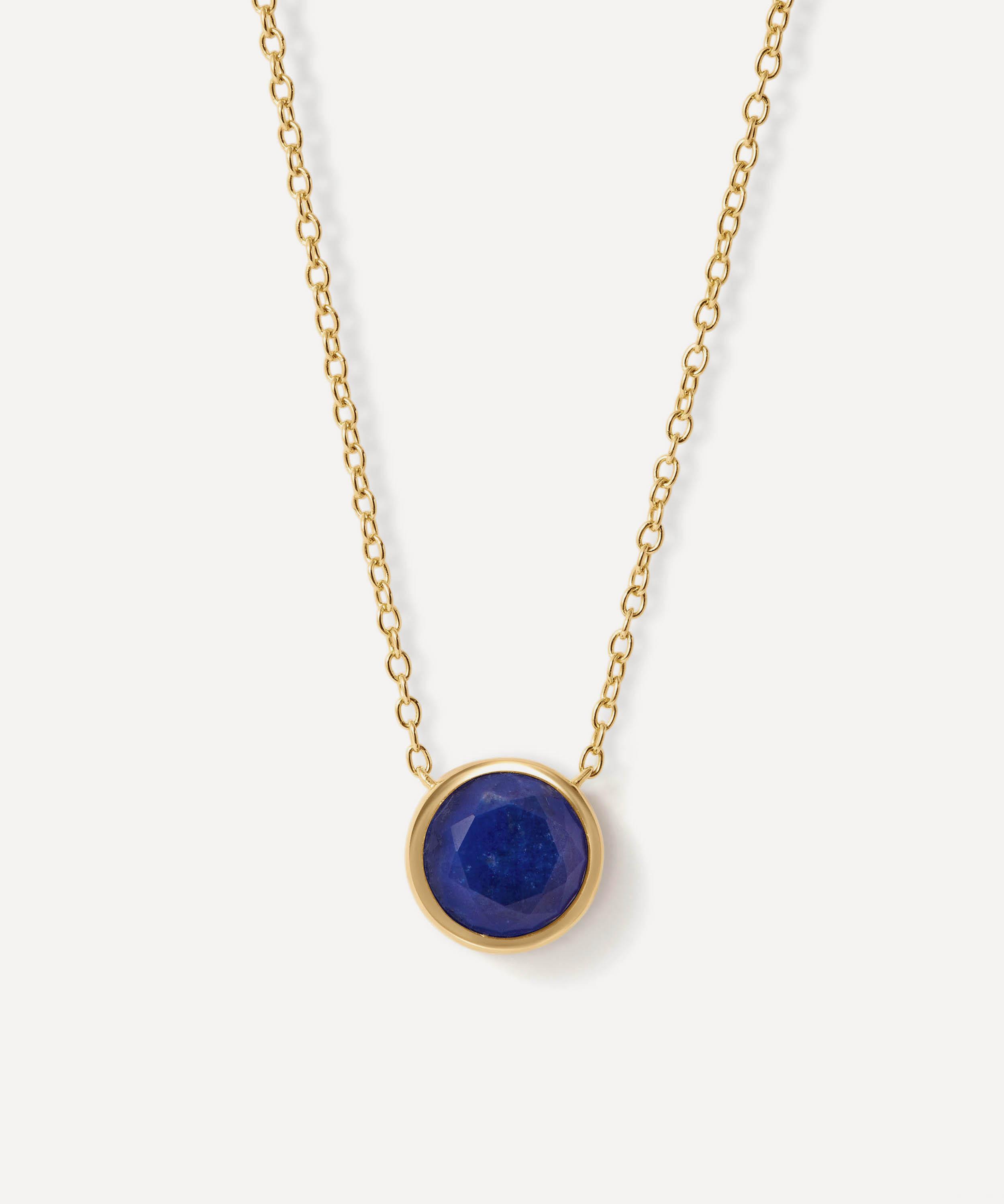 Astley Clarke - 18ct Gold Plated Luna Lapis Pendant Necklace image number 0