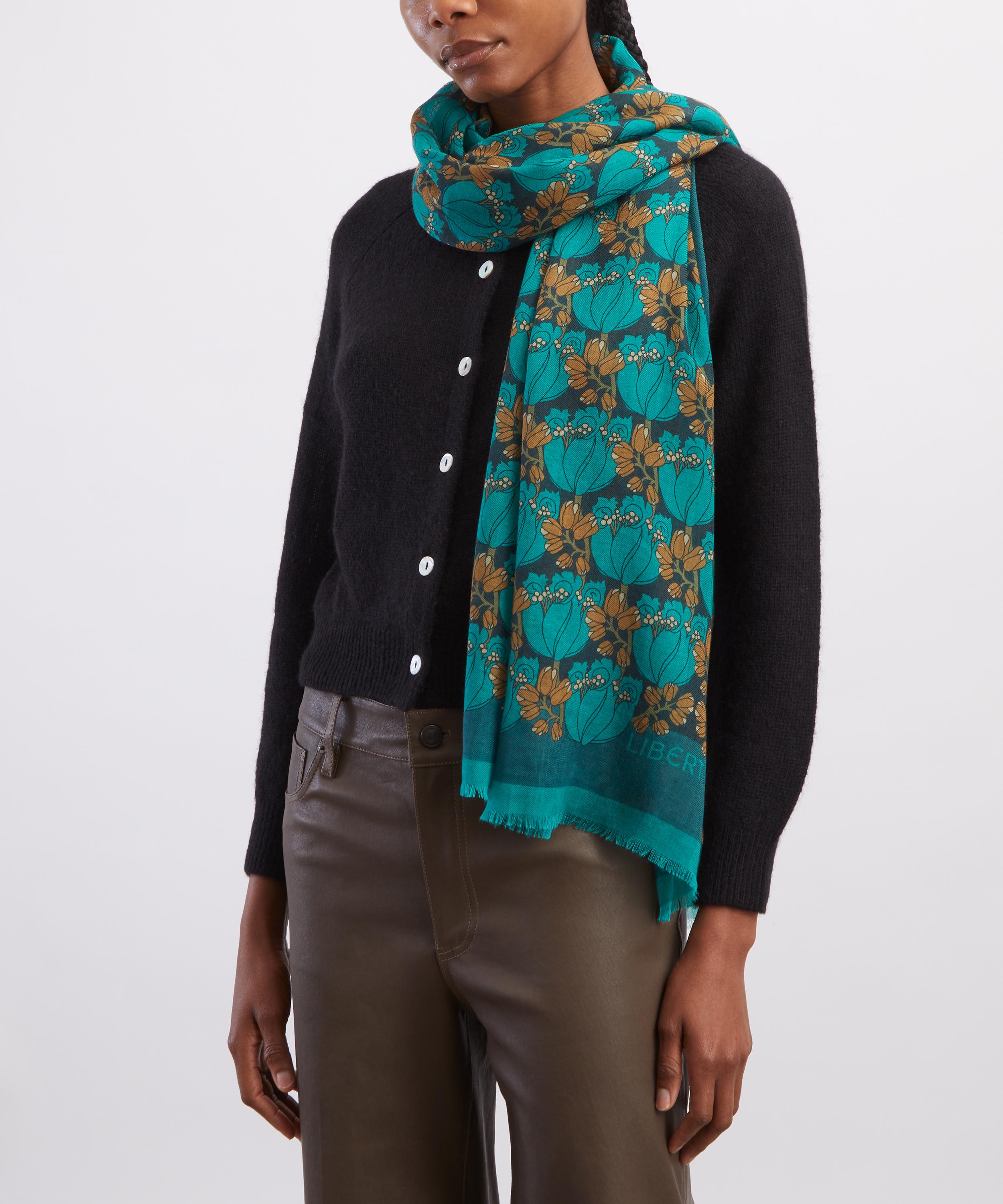 Liberty - Tudor Tulip 70x200 Wool-Silk Scarf image number 1