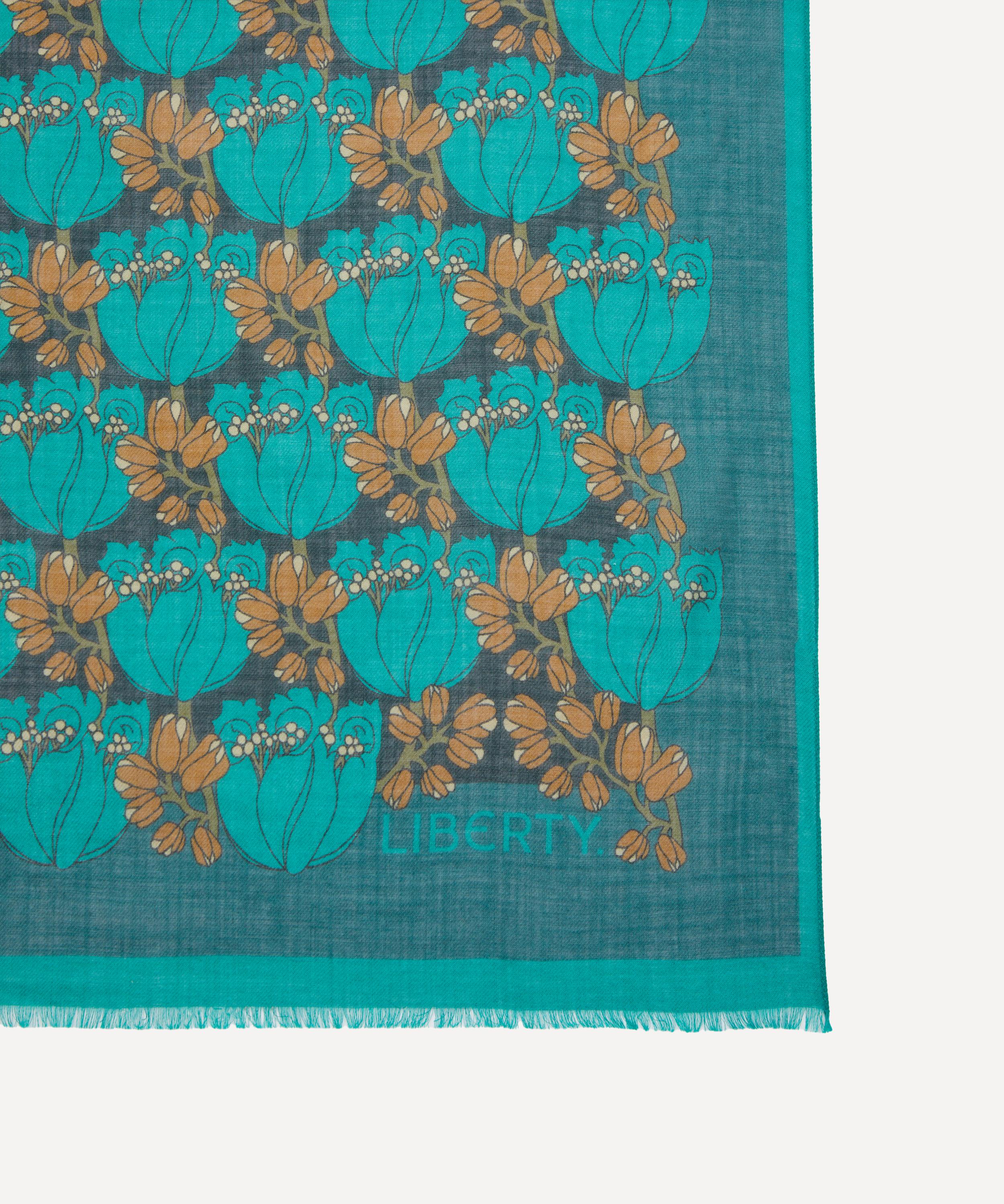 Liberty - Tudor Tulip 70x200 Wool-Silk Scarf image number 3
