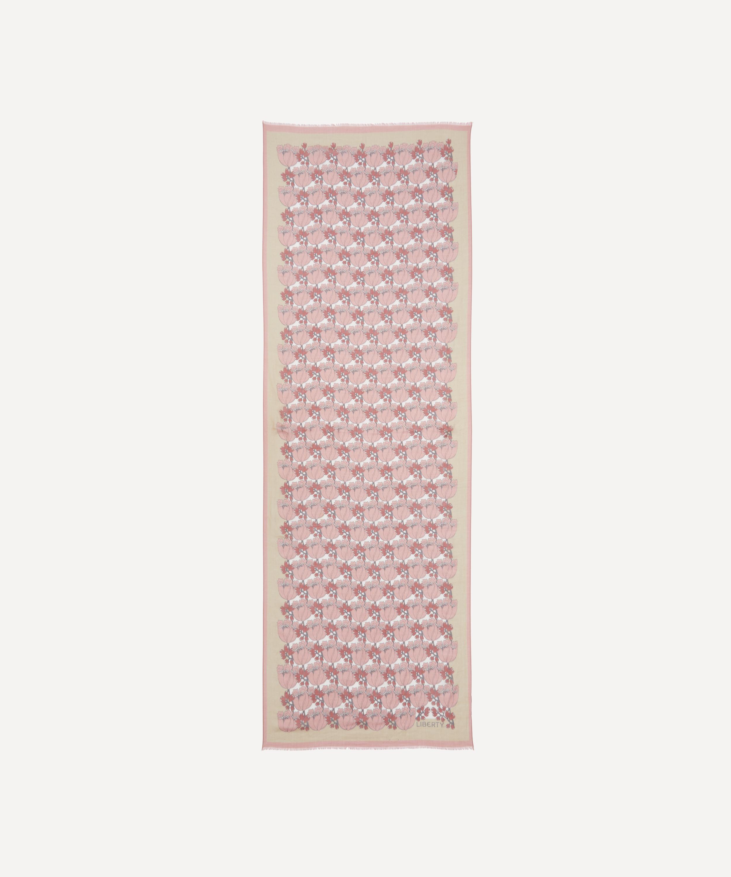 Liberty - Tudor Tulip 70x200 Wool-Silk Scarf image number 0