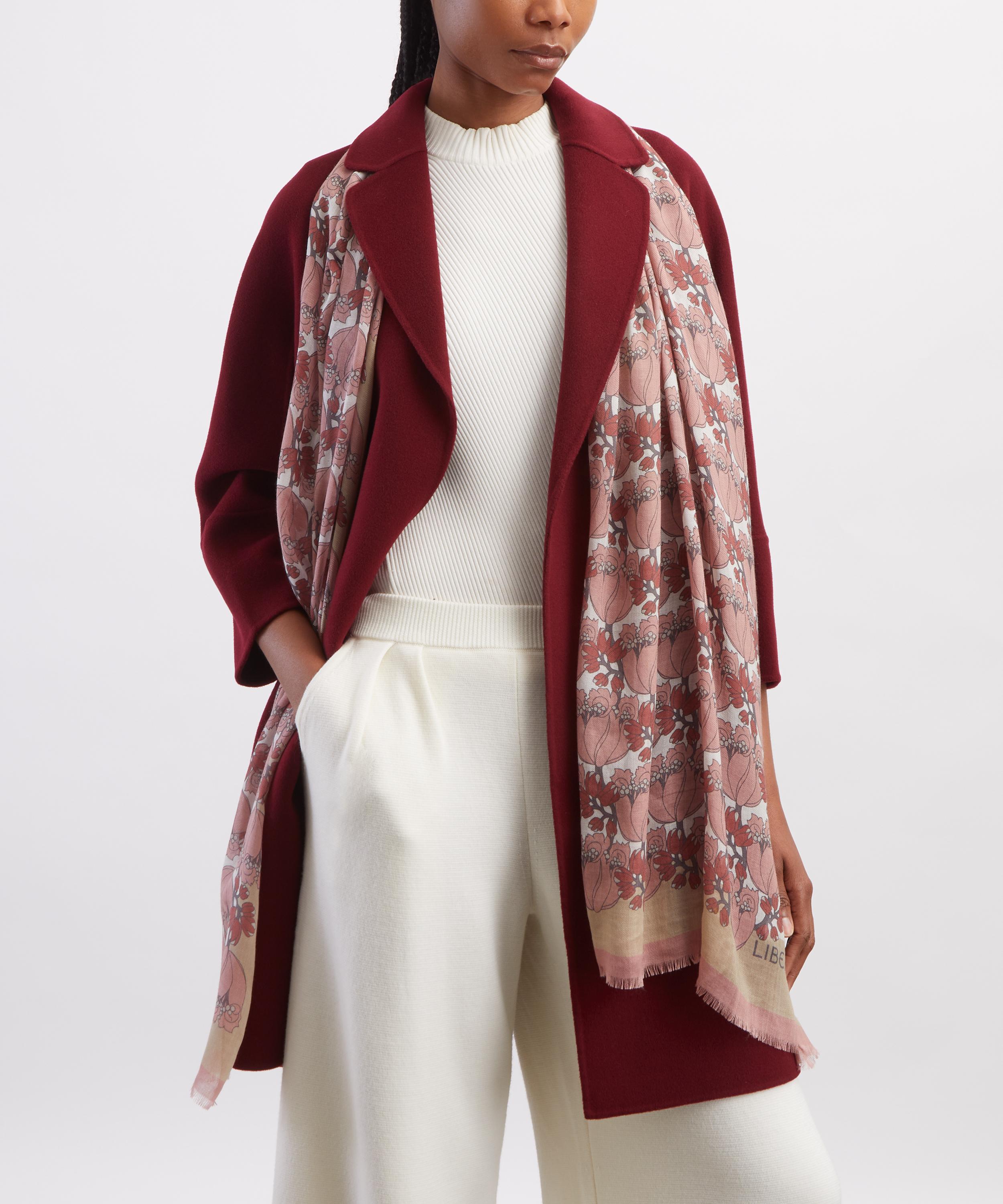 Liberty - Tudor Tulip 70x200 Wool-Silk Scarf image number 1