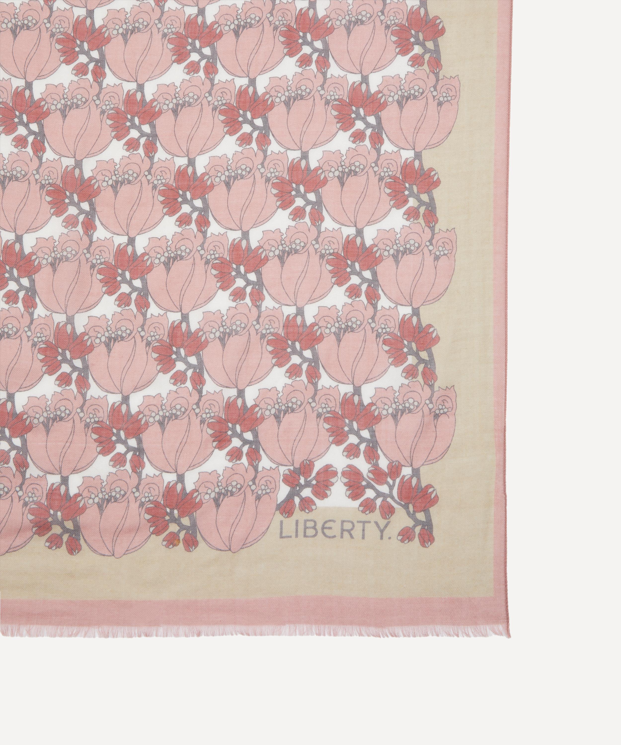 Liberty - Tudor Tulip 70x200 Wool-Silk Scarf image number 3