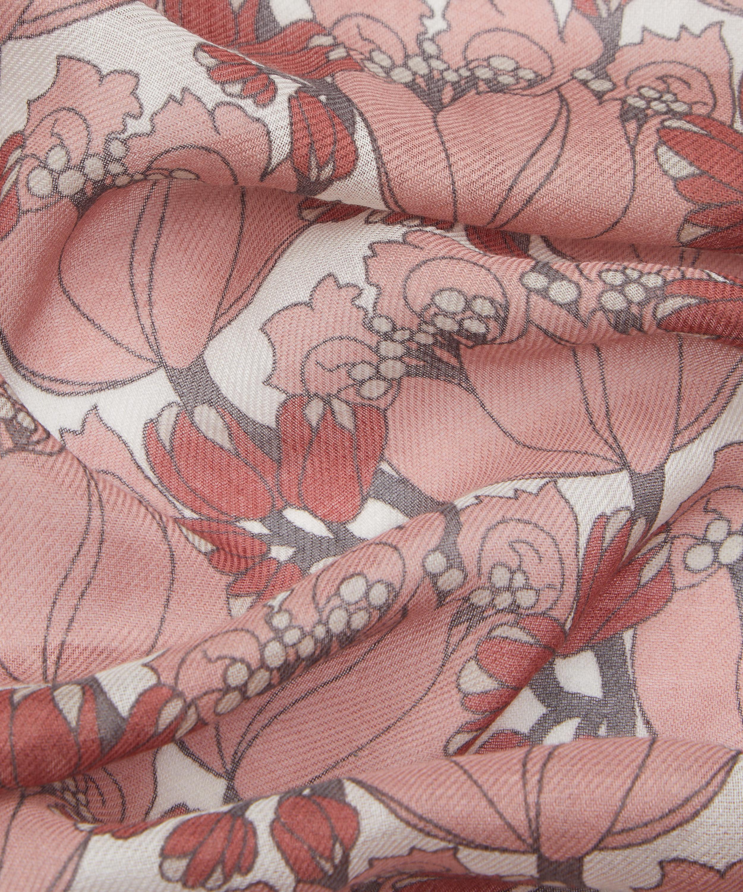 Liberty - Tudor Tulip 70x200 Wool-Silk Scarf image number 4