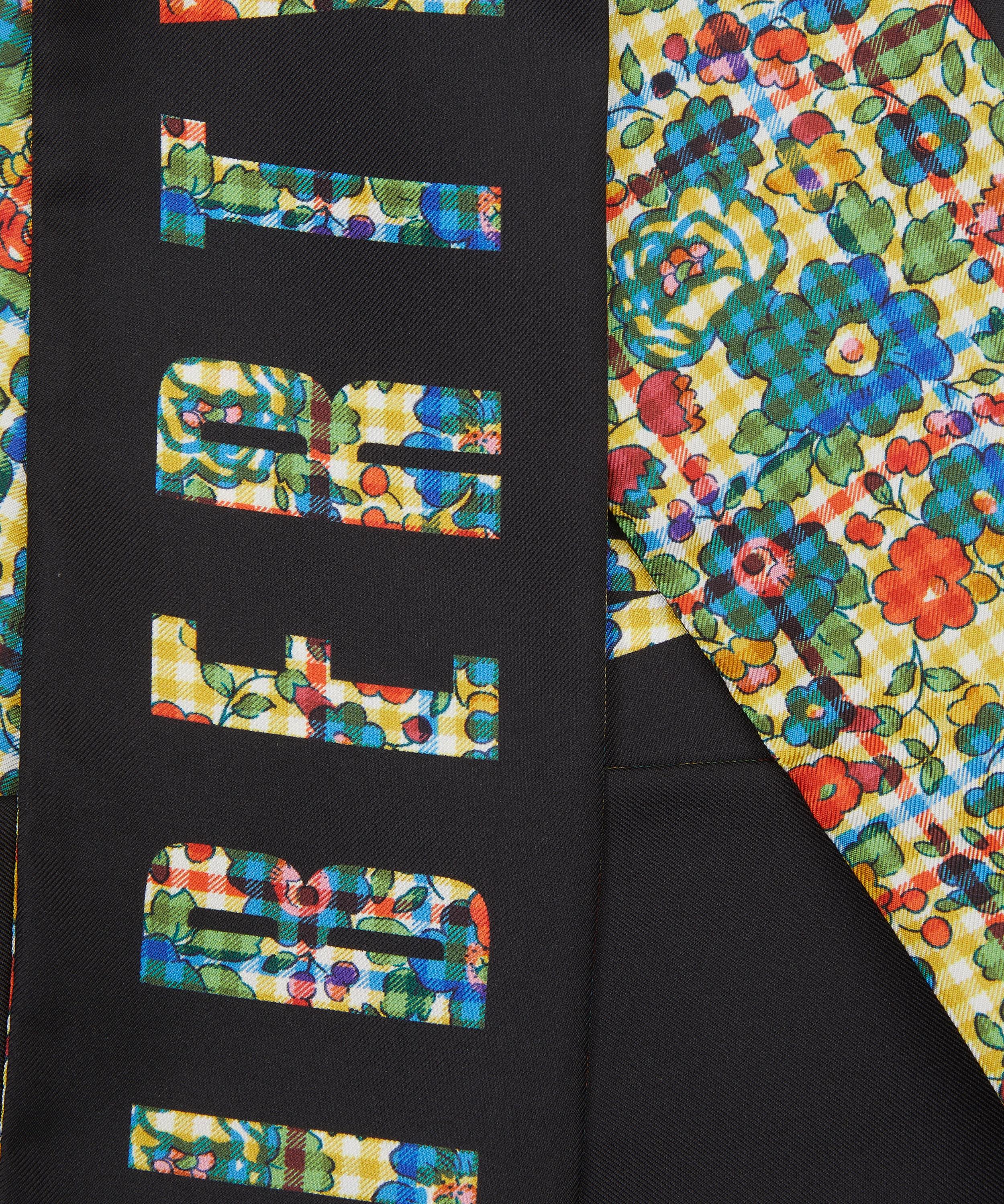 Liberty - Liberty Patchwork 8X160 Skinny Silk Scarf image number 3