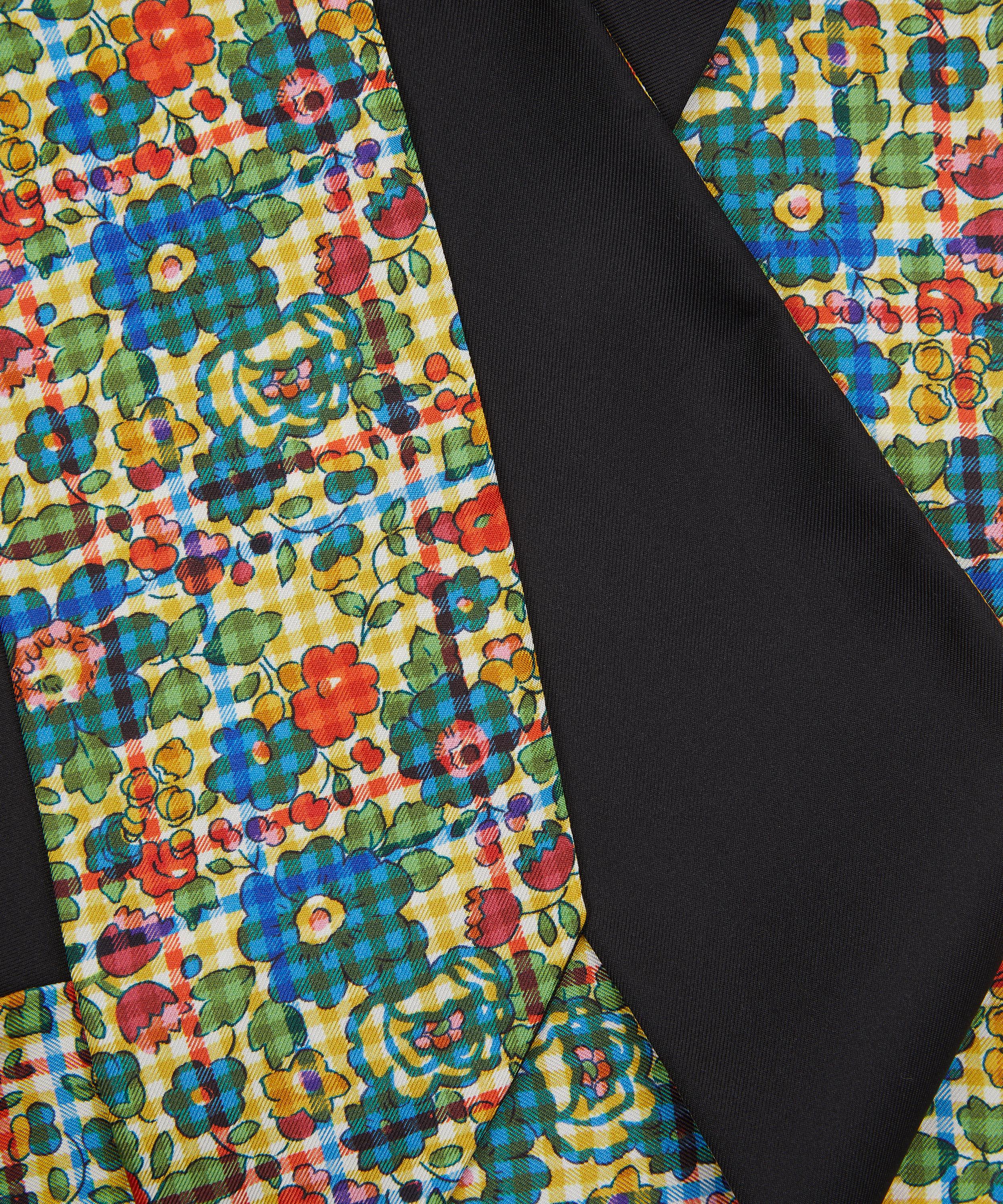 Liberty - Liberty Patchwork 8X160 Skinny Silk Scarf image number 4