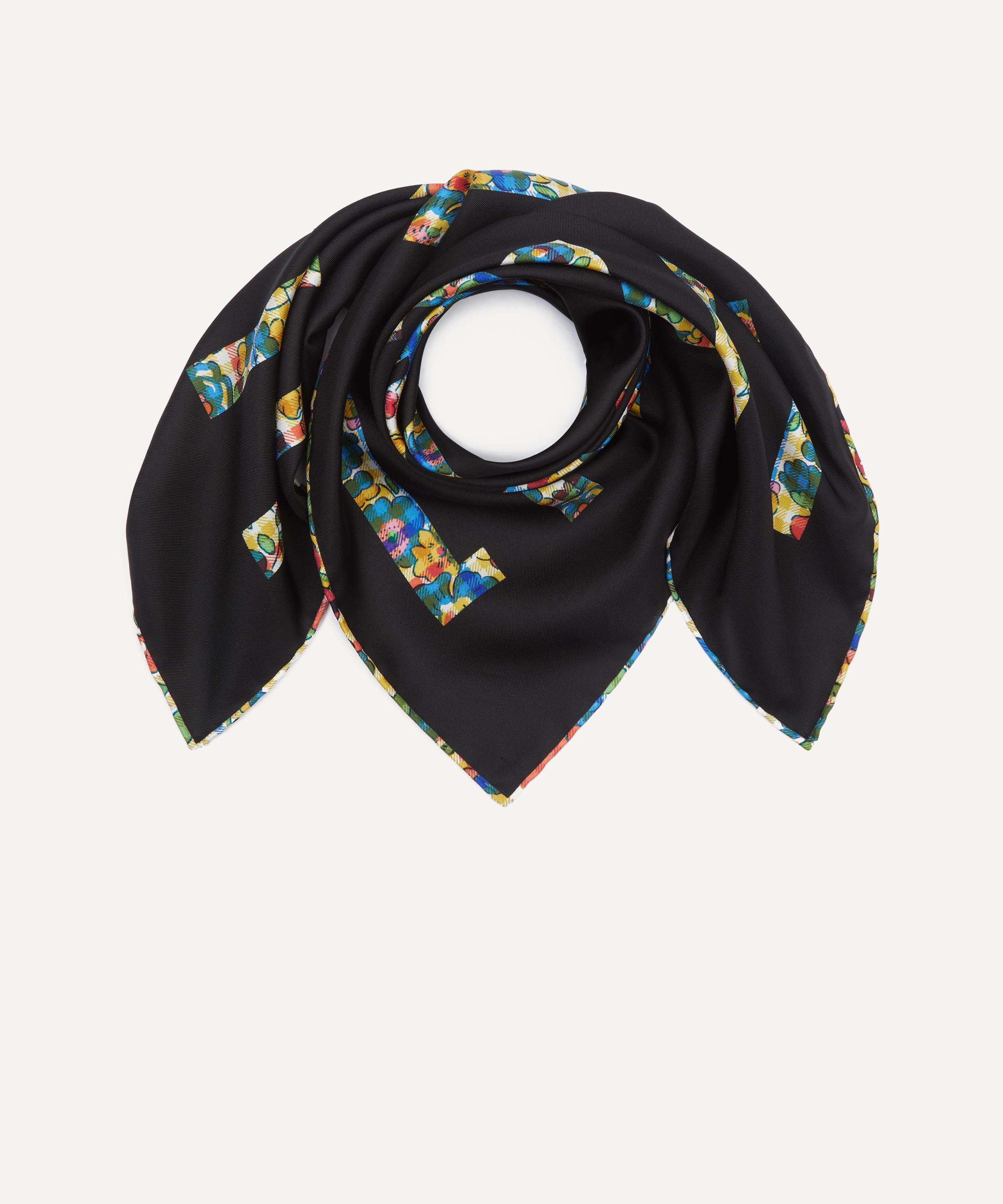 Liberty - Liberty Patchwork Silk Scarf 70 image number 2